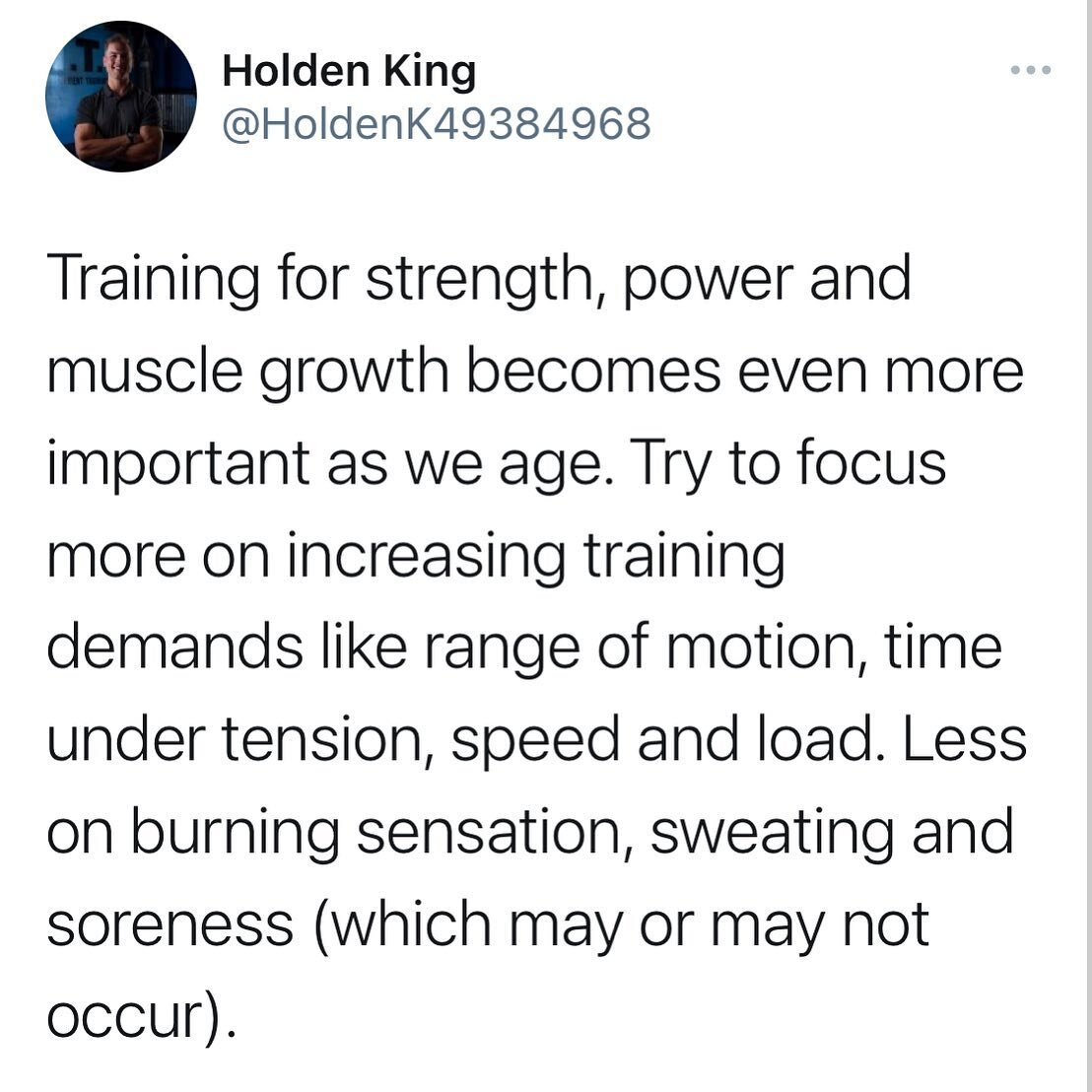 As all exercise modalities are great, and have their benefits, training for strength and power is of the upmost importance, especially as we age.

I think many of us associate burning sensations with building muscle, and if you&rsquo;re not super sor