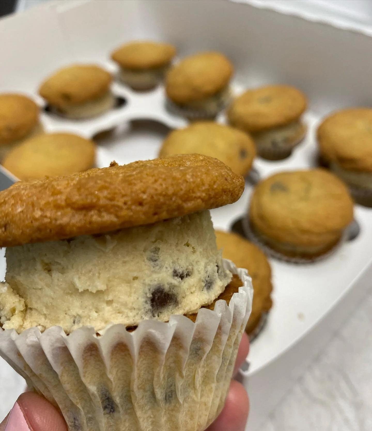 Have you tried the new Cookie Dough flavor yet?! 🍪
&bull;&bull;&bull;
Chocolate Chip Cake
Chocolate Ganache Filling
Cookie Dough Buttercream
Chocolate Chip Cookie 
&bull;&bull;&bull;
Place your next order through the new website!
#gourmetgoodsbygian