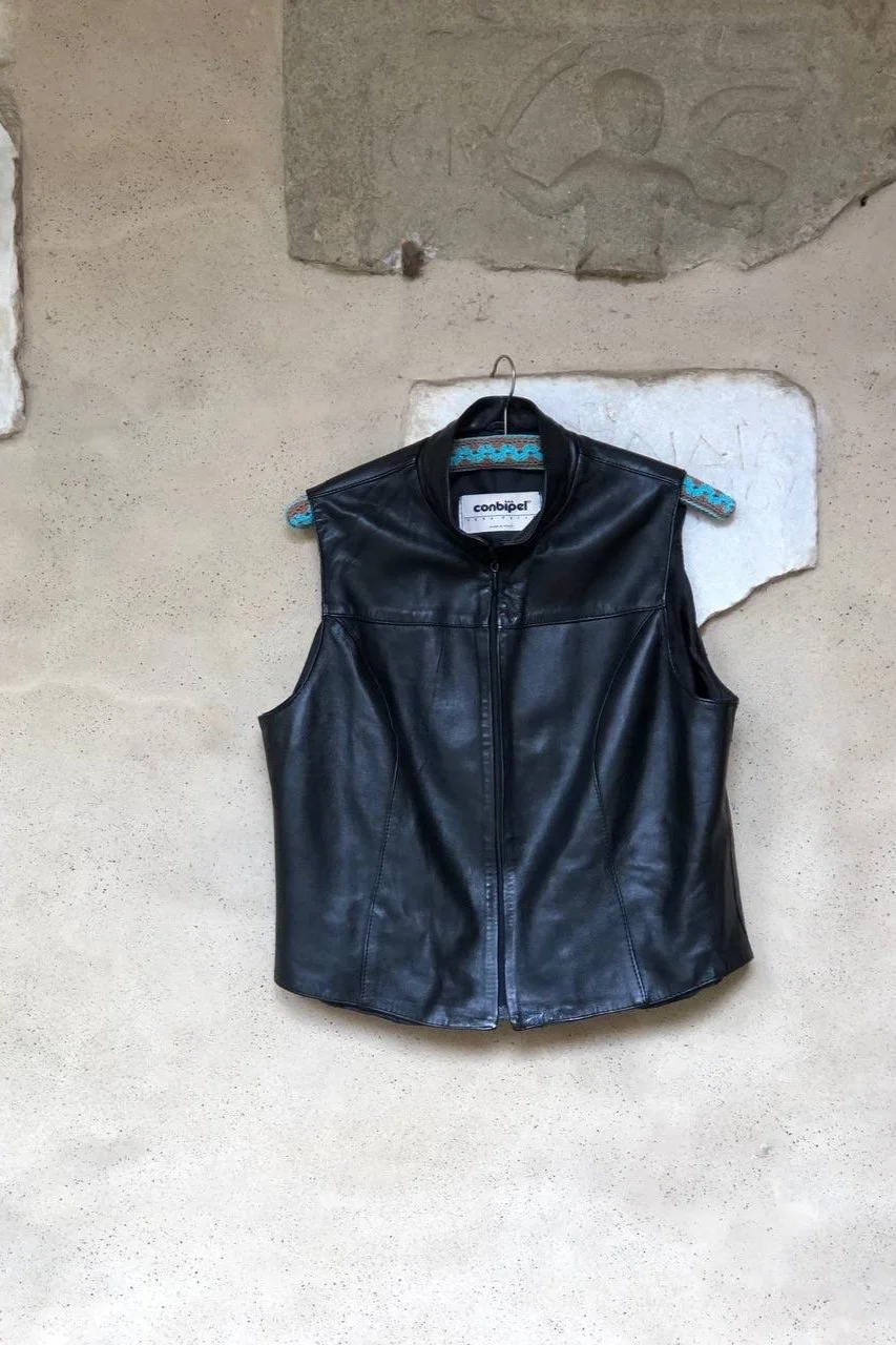 90s Leather Vest — Dammi Vintage