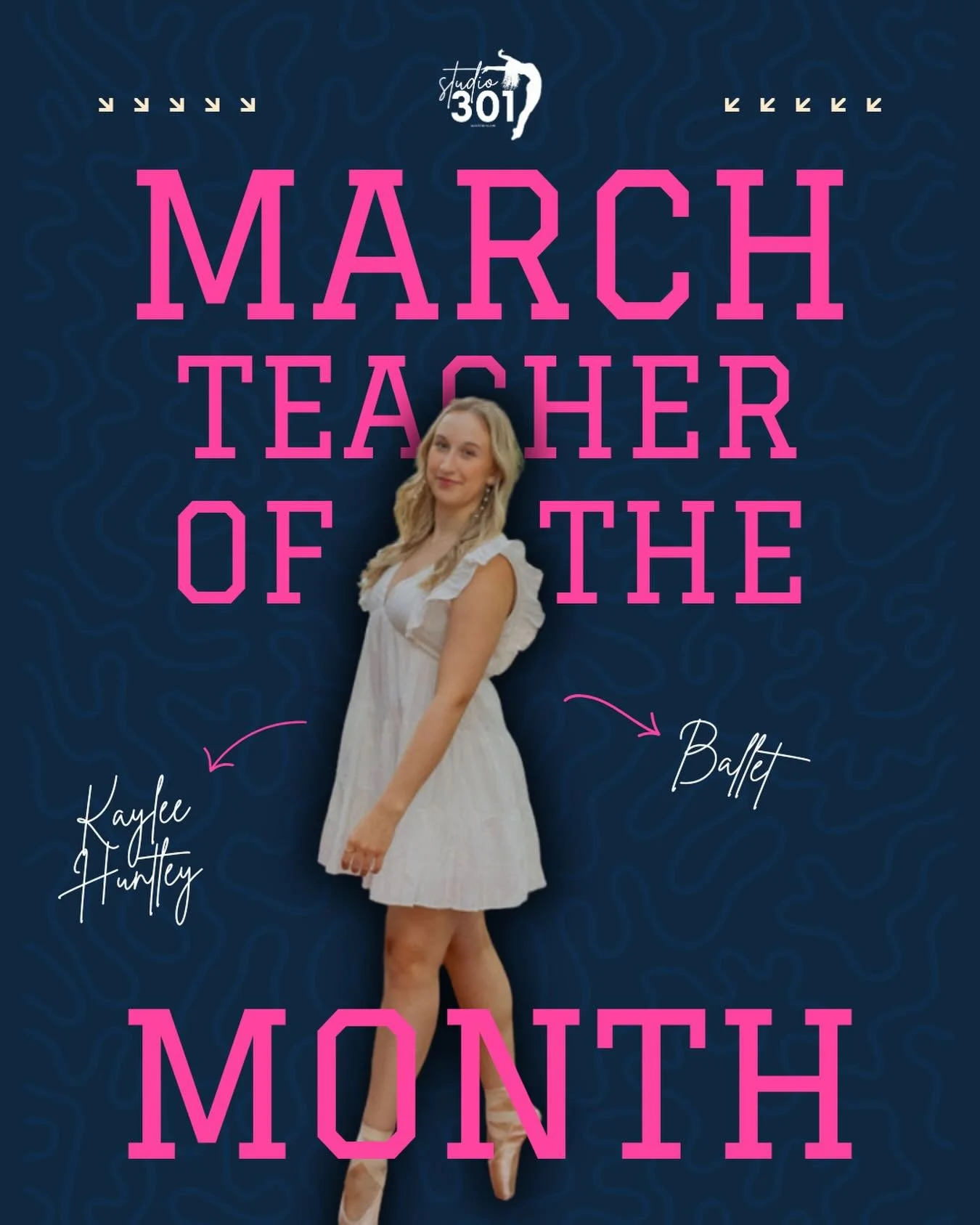 🥳👏 Seeing Miss Kaylee share her passion and expertise in ballet education is such an honor. 🤩 Congratulations on receiving Teacher of the Month! 

Miss Kaylee teaches Ages 6-7 ballet on Mondays and is our head substitute for our Imagination Movers
