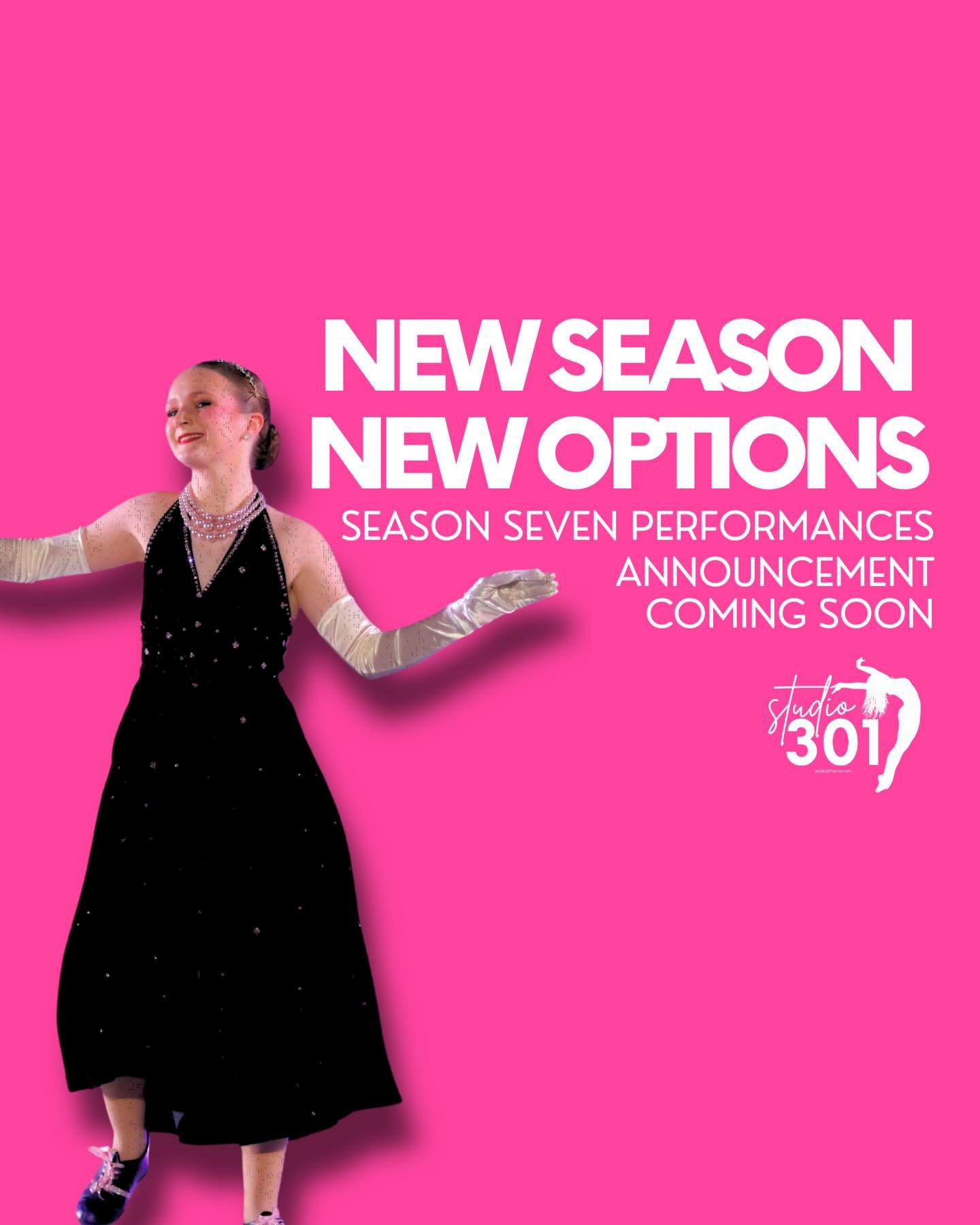 💗🩰 At Studio 301, one of our favorite things is watching our dancers grow. Every year, our performance opportunities grow with them.

As we head into the 2026&ndash;2027 season, we are so excited to introduce a new chapter of productions, performan