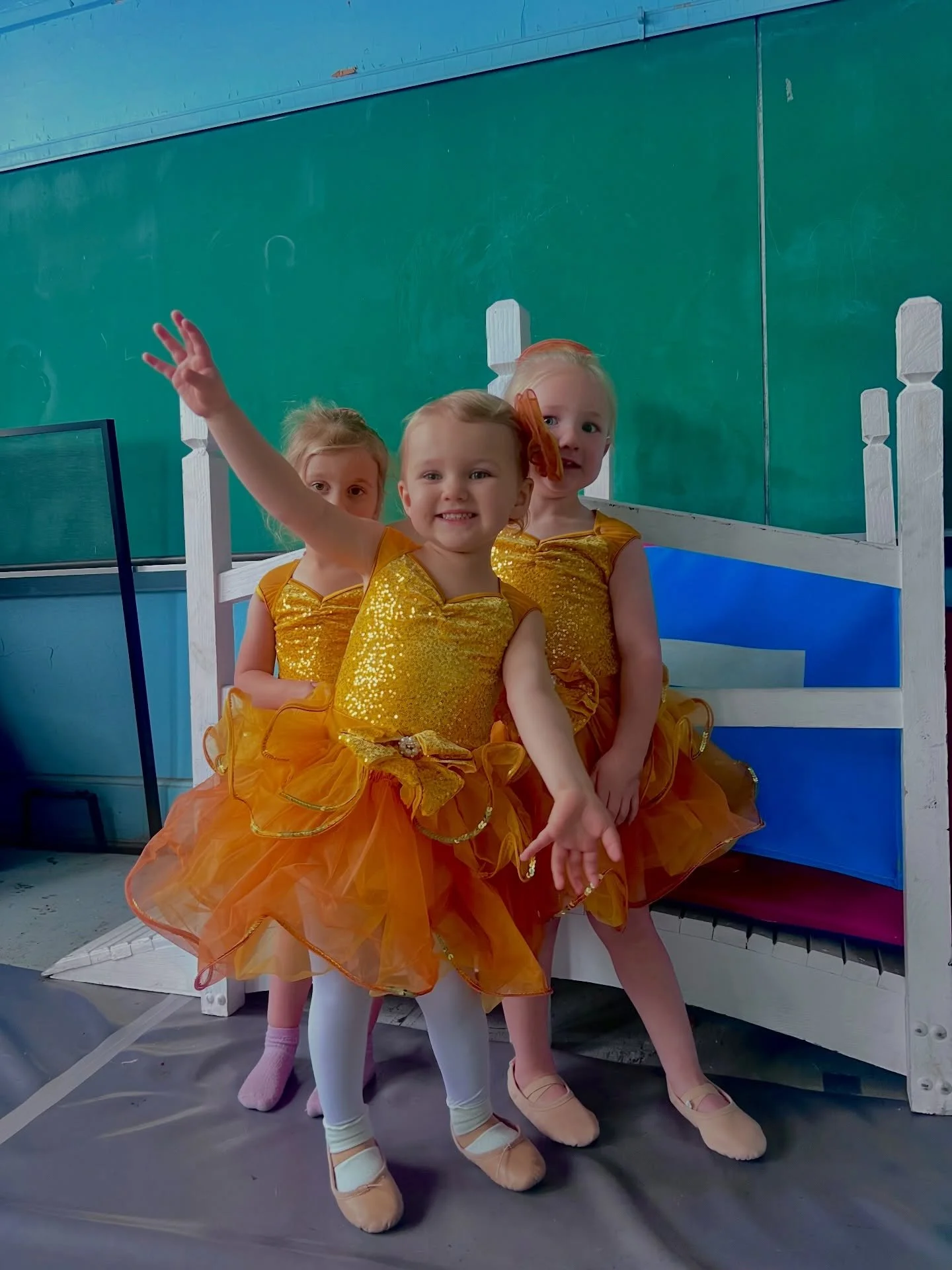 Always a good day when it's costume try-on day! 💛🧡 Ages 2-3 Ballet on Mondays is Georgia in our End-of-Year Showcase! 🥰
