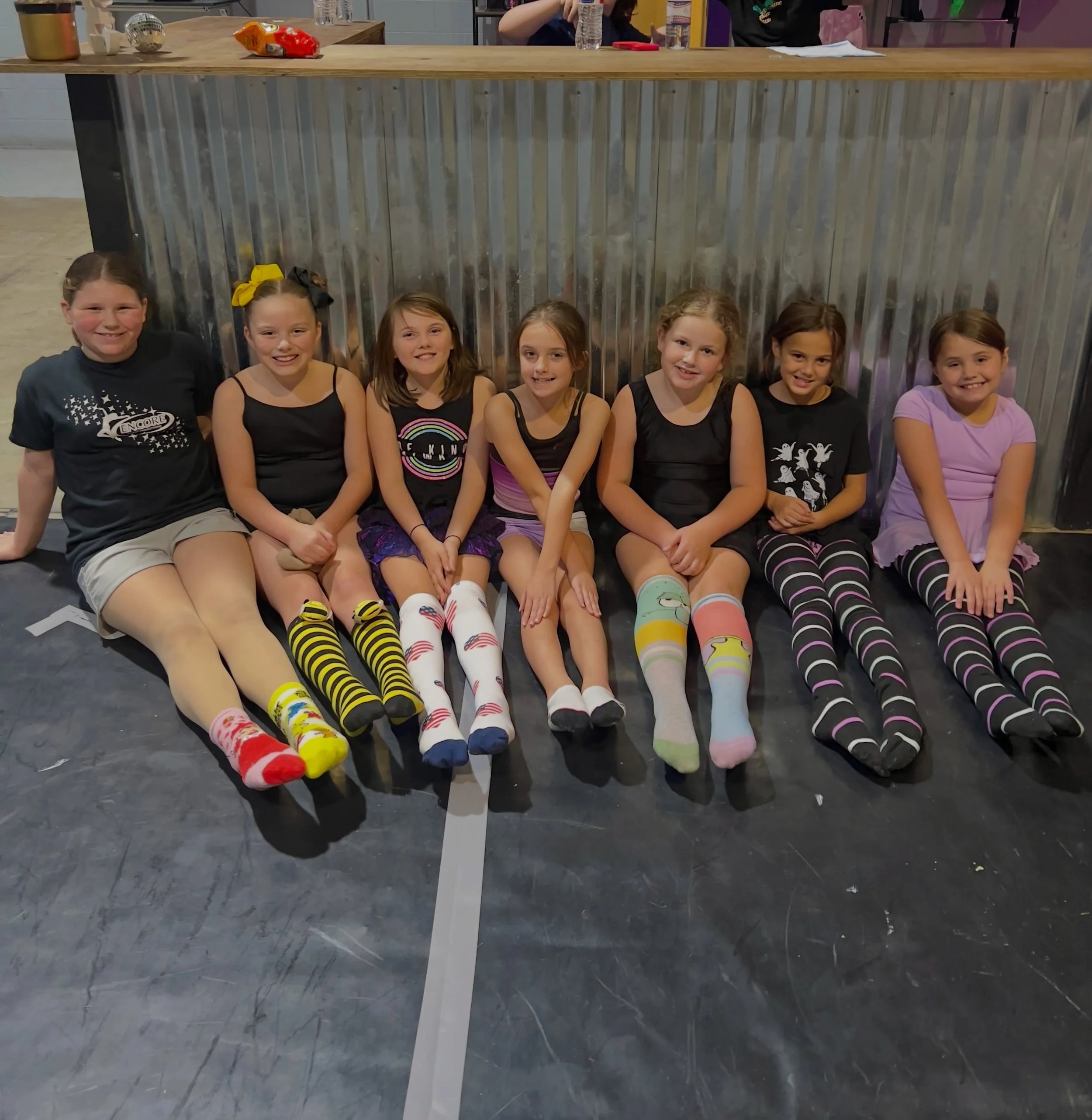 Silly Socks and Bestie Moments!! 🧦🩷👯&zwj;♀️ Day One of Bring a Friend to Dance Week was so much fun!! 

Have class sometime during the rest of this week? Don't forget to bring a friend a WIN a $10 Dave and Buster's Power Card!! 💙🧡