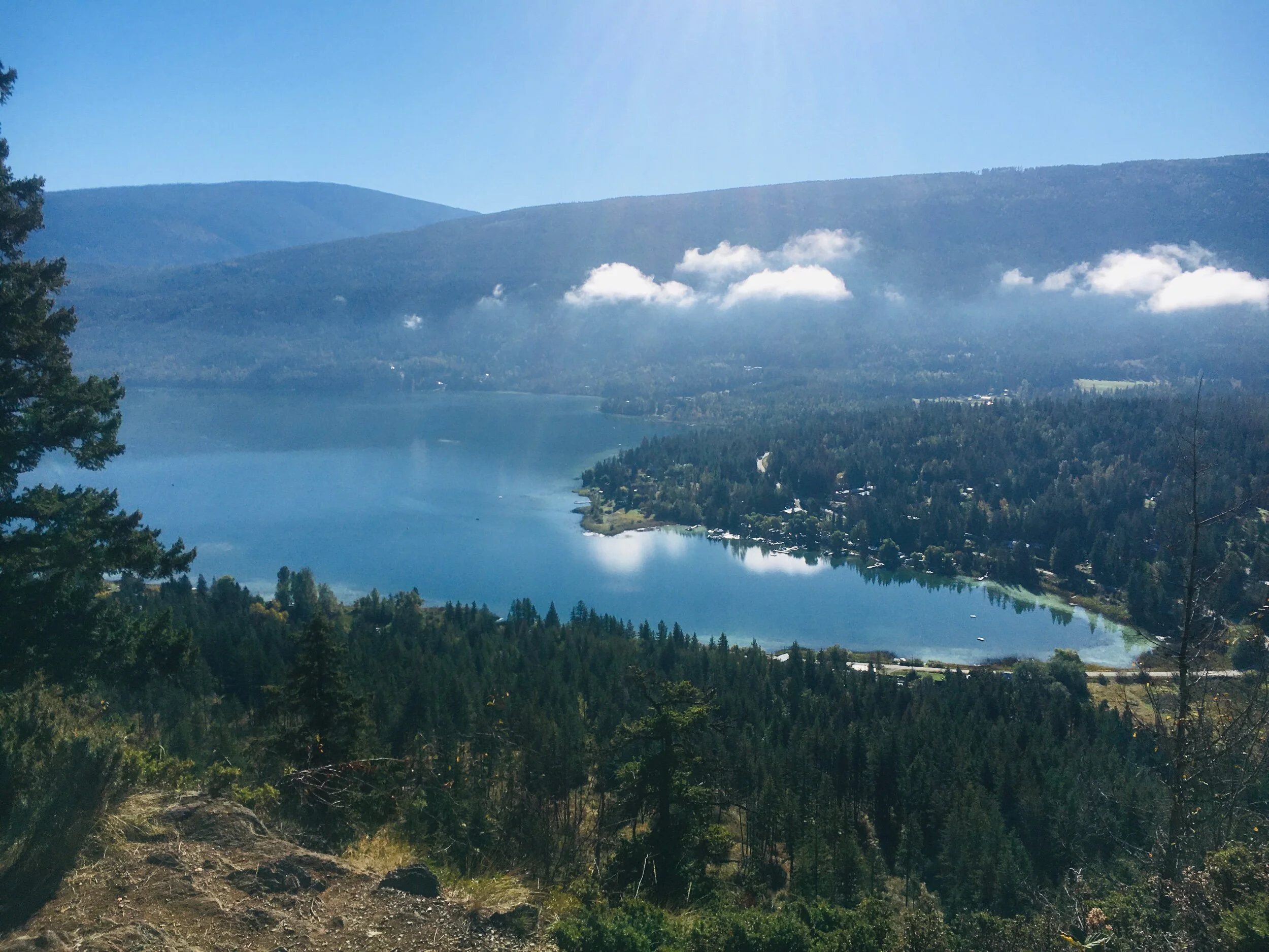 White Lake seen from the White Lake lookout trail viewpoint Shuswap Adventure Girl