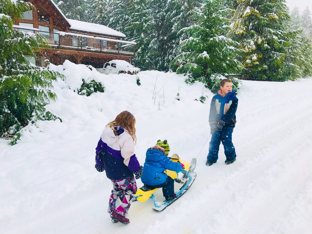 Shuswap Adventure Girl | Sliding around the town!