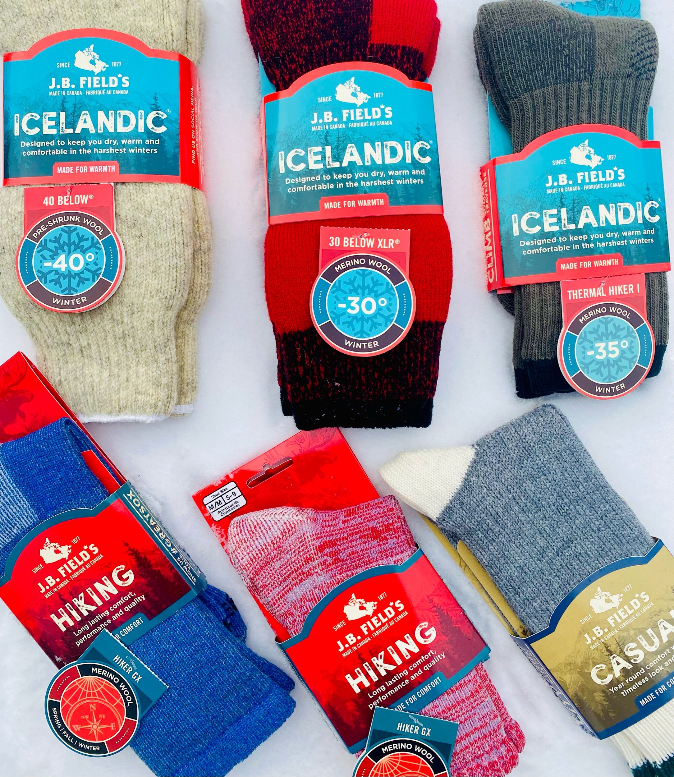 J.B. Field's Icelandic 40 Below Arctic Trail Wool Thermal Sock