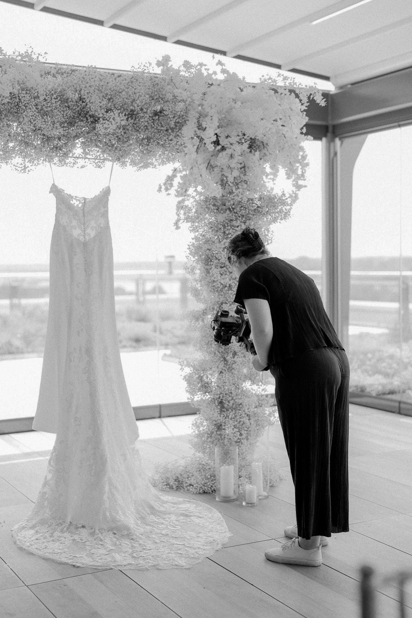  me filming a bride’s dress in washington, dc 