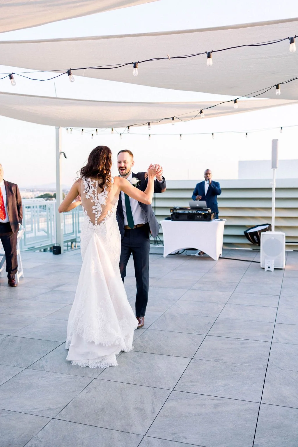 DJ Nate Murray MC ing a first dance in Scottsdale AZ