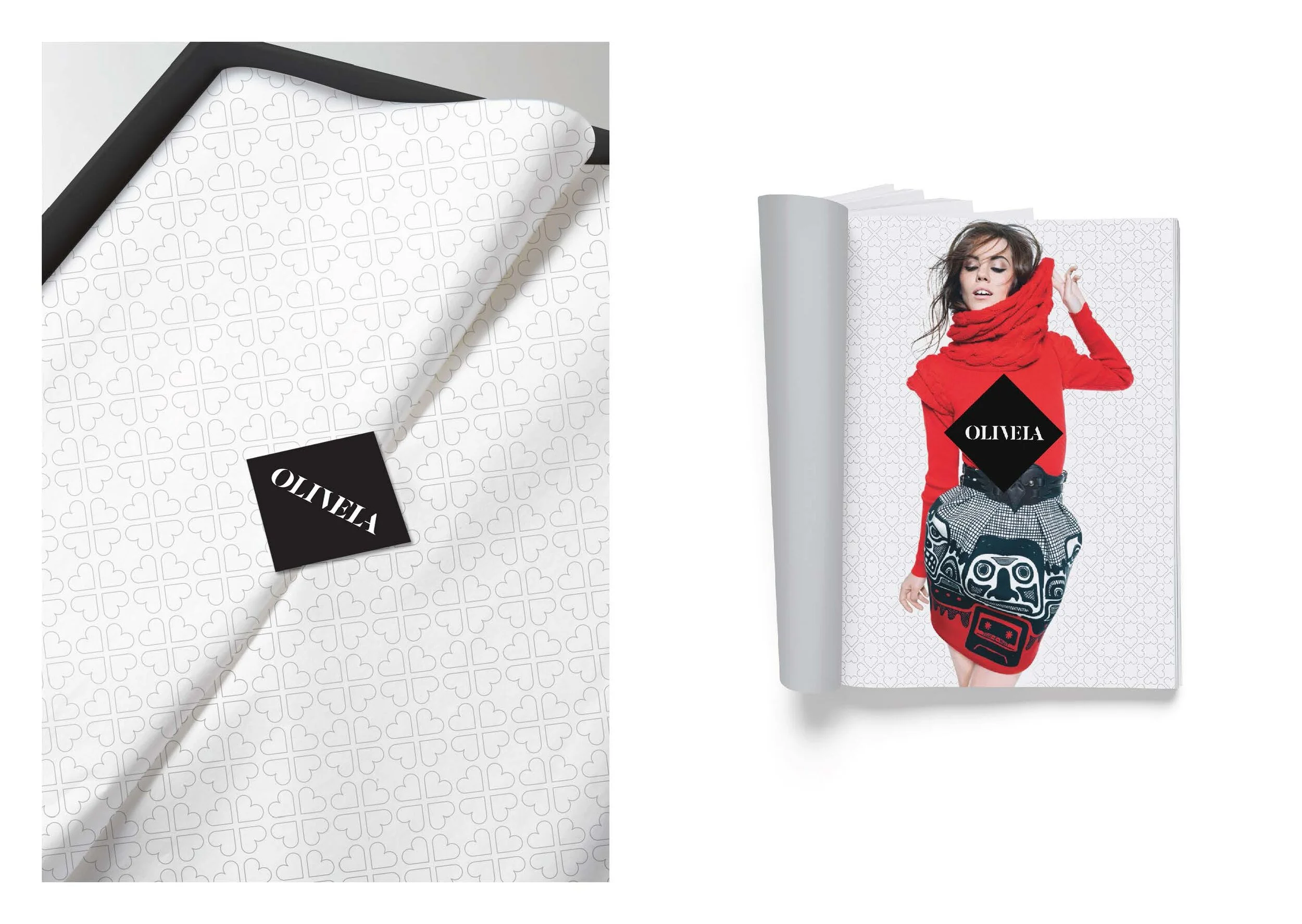 I designed and produced the Olivela branding and that includes the look and feel and packaging assets that included the stickers and tissue paper.