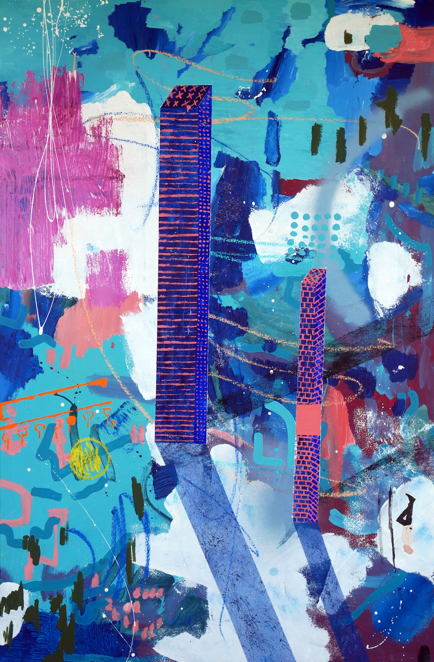 Twin Towers JJ JAMES ART BLU202 BLU 202 new york 911