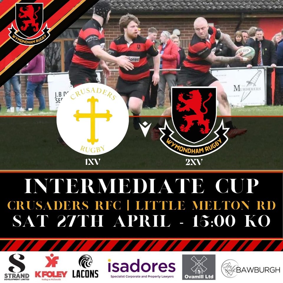 This fixture is never disappointing, time to reignite that local derby with our neighbours at @crusadersrugbyclub. The winner faces @fakenham_rugby_club in the final and gets the local bragging rights until they meet in the league next season! 🔴⚫️

