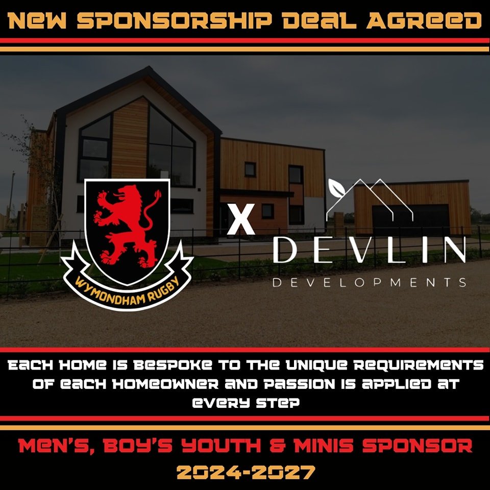 🎉 It's 'Thankful Thursday' and we've got another exciting sponsorship announcement to share! 🙌 

We're thrilled to welcome Devlin Developments onboard as our newest sponsor for Senior Men, Boys Youth, and Minis Rugby for the next 3 seasons. 🏉 We t