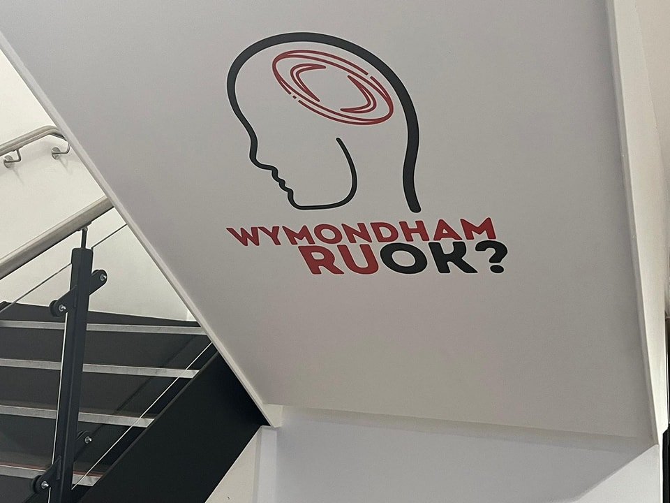 It's Mental Health Awareness week! 

Have you seen our new wall graphic? Thank you to @imprintsignsltd for this one. Wymondham RUOK? 🧠 🔴⚫️

Let's raise awareness about mental health and support one another. Your well-being matters. Reach out, liste