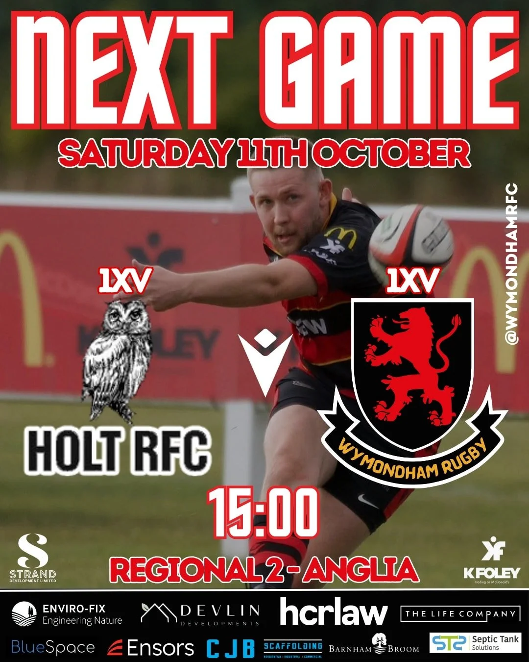 Round 5 Incoming &ndash; Local Derby Alert!

Our 1XV hit the road this weekend for a huge clash away at Holt. Both sides are coming off tough results at the weekend, which means there&rsquo;s everything to play for in the Battle of Norfolk.

These de