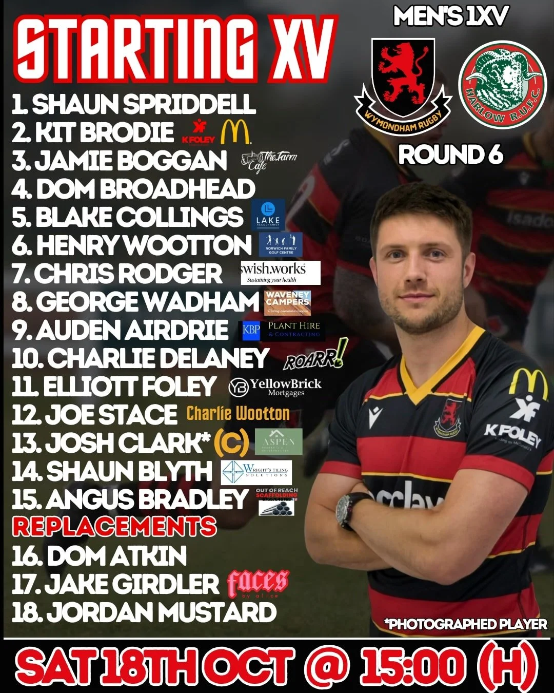 🏉🔥 Massive Home Game Ahead Tomorrow! 🔥🏉

Our Men&rsquo;s 1XV are back at Barnard Fields tomorrow as they take on @harlowrufc  in Round 6 of the league campaign!

🍺 Bar Open from 12pm
😊 Happy Hour between 1pm &amp; 2pm (Downstairs Bar Only)
🍔 F