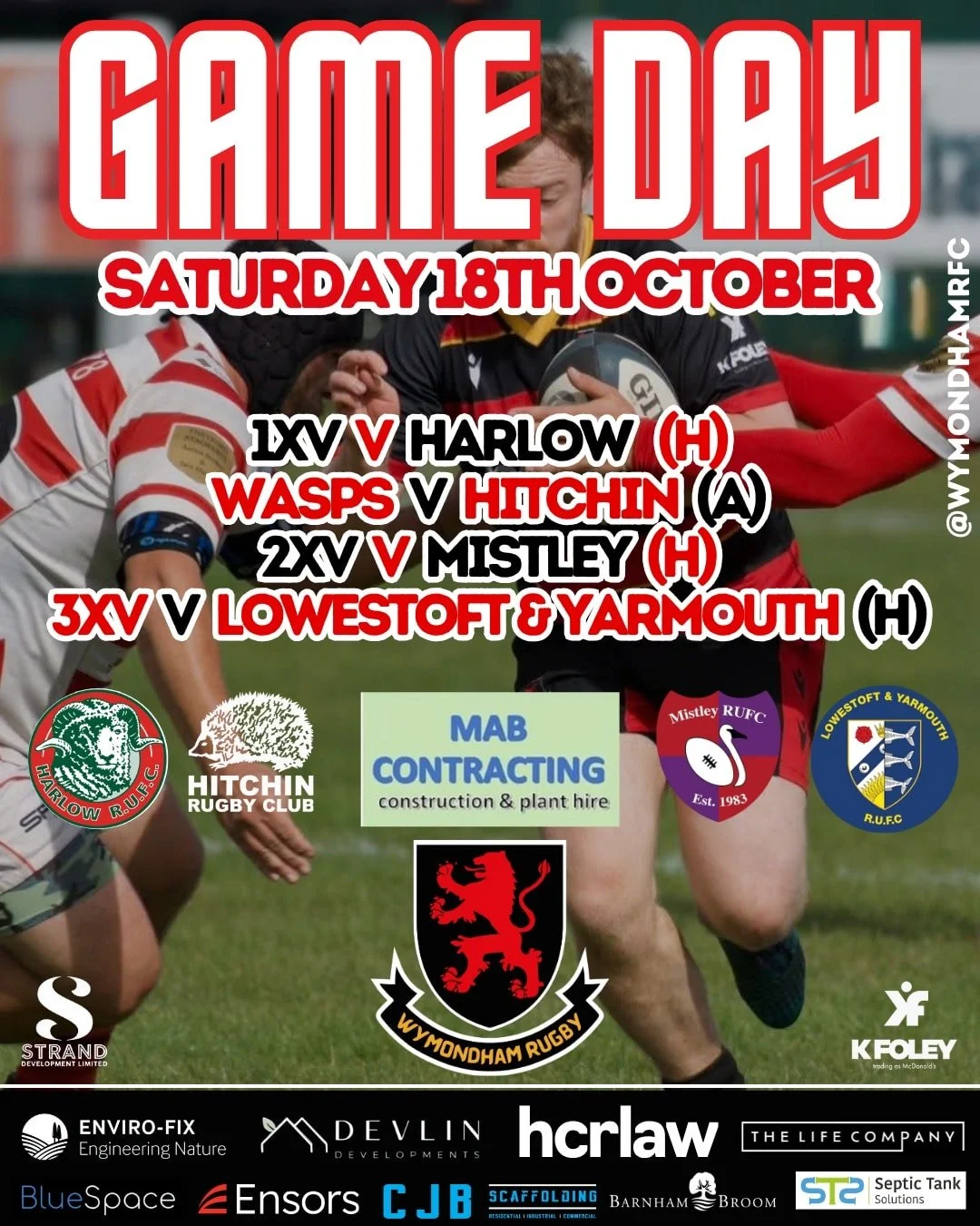 🏉🔥 IT&rsquo;S GAME DAY! 🔥🏉

All four senior teams are in action today &mdash; good luck to everyone pulling on the red and black! 💪 Remember: play hard, play smart, play fast&hellip; and bring home those all-important points! 🔴⚫️

🙌 Today&rsqu