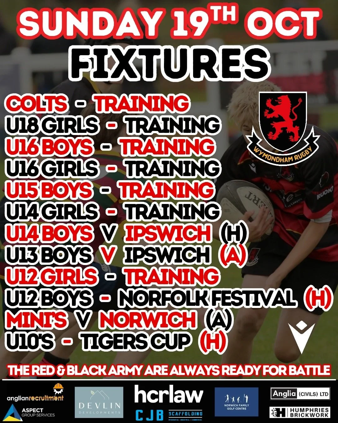 🏉🔥 YOUTH &amp; MINI&rsquo;S SUNDAY! 🔥🏉

Best of luck to all our Youth and Mini&rsquo;s pulling on the jersey tomorrow! 👏

It&rsquo;s set to be a busy day at Barnard Fields as we host a fantastic day of rugby:

🌟 Morning:
🏆 U10 Tigers Cup &ndas
