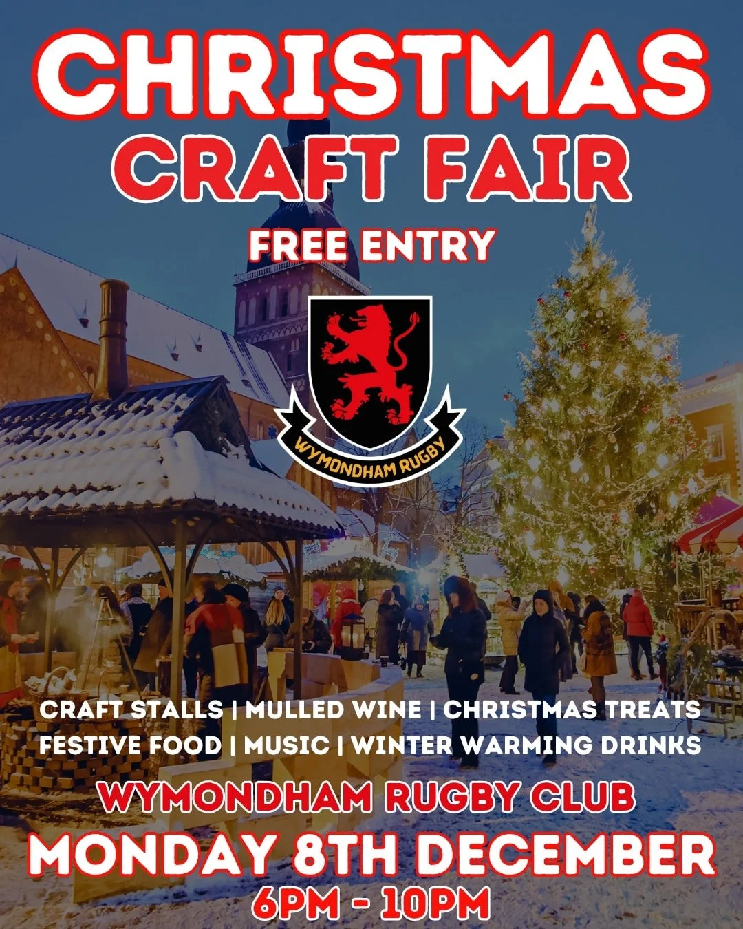 🎄 Festive Craft Fair at Wymondham Rugby Club 🎄

Get this in your diary now &mdash; our Festive Themed Craft Fair is coming soon! Step into a winter wonderland and support amazing local vendors while you browse for those perfect Christmas gifts. 🎁
