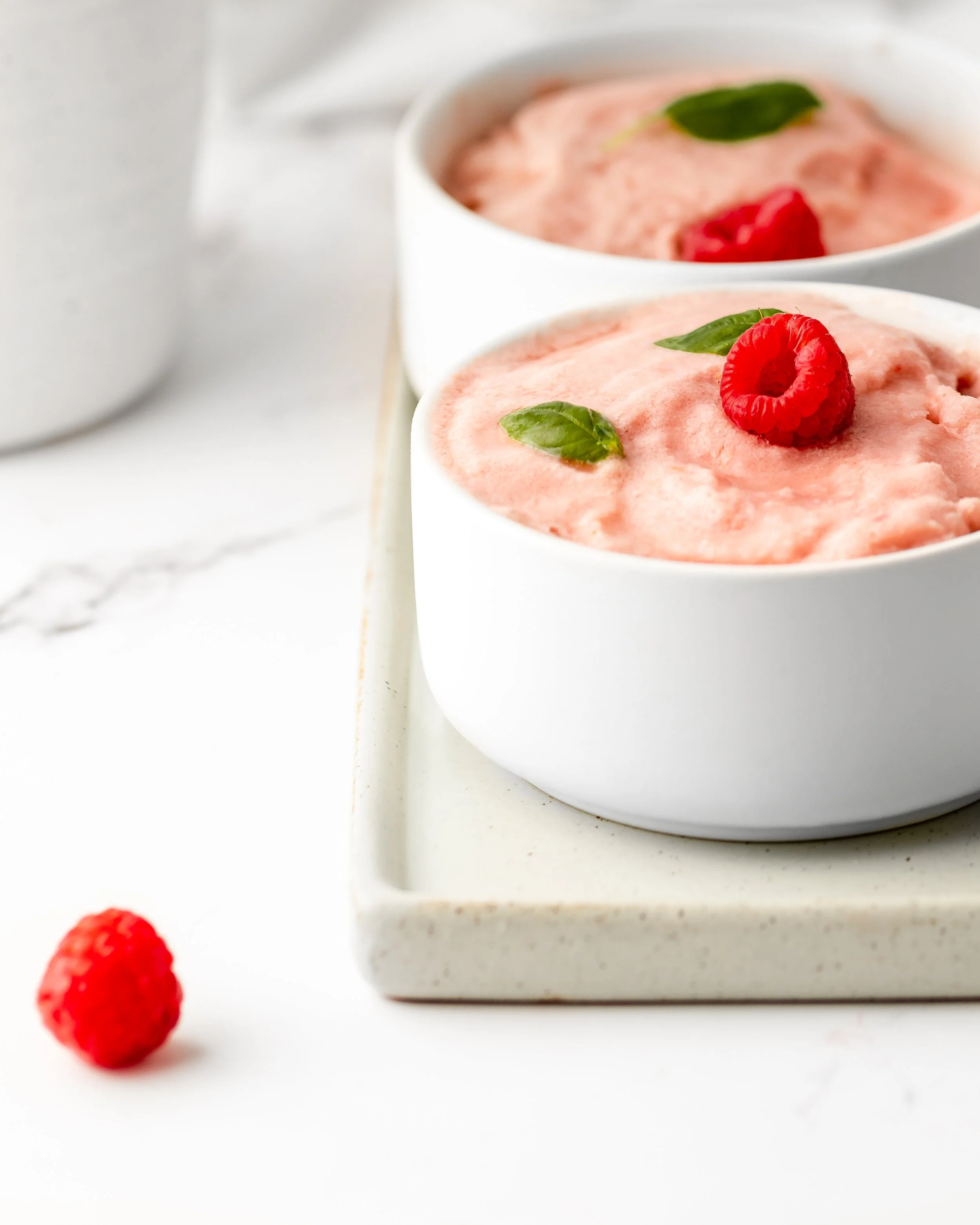Guilt Free Raspberry Basil Gelato — Natural Spoonfuls