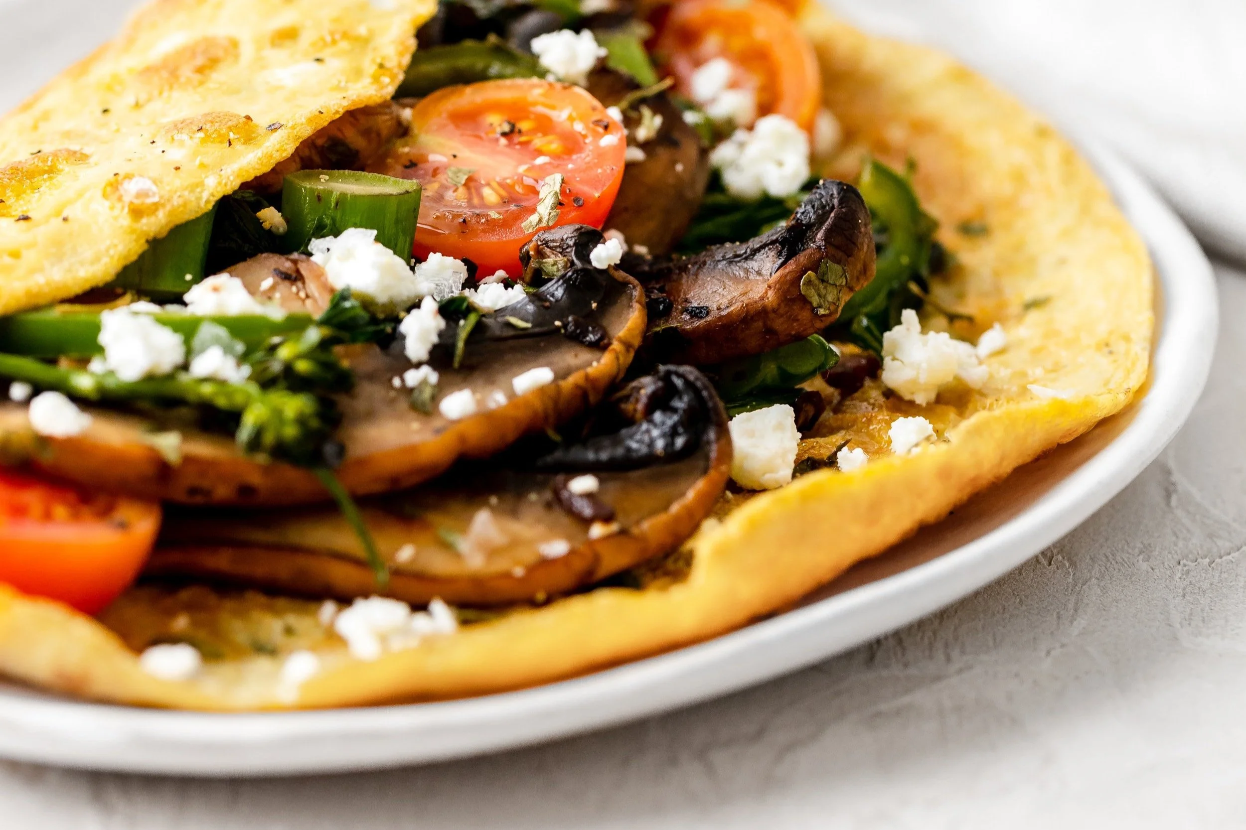 Mushroom &amp; Broccolini Omelette
