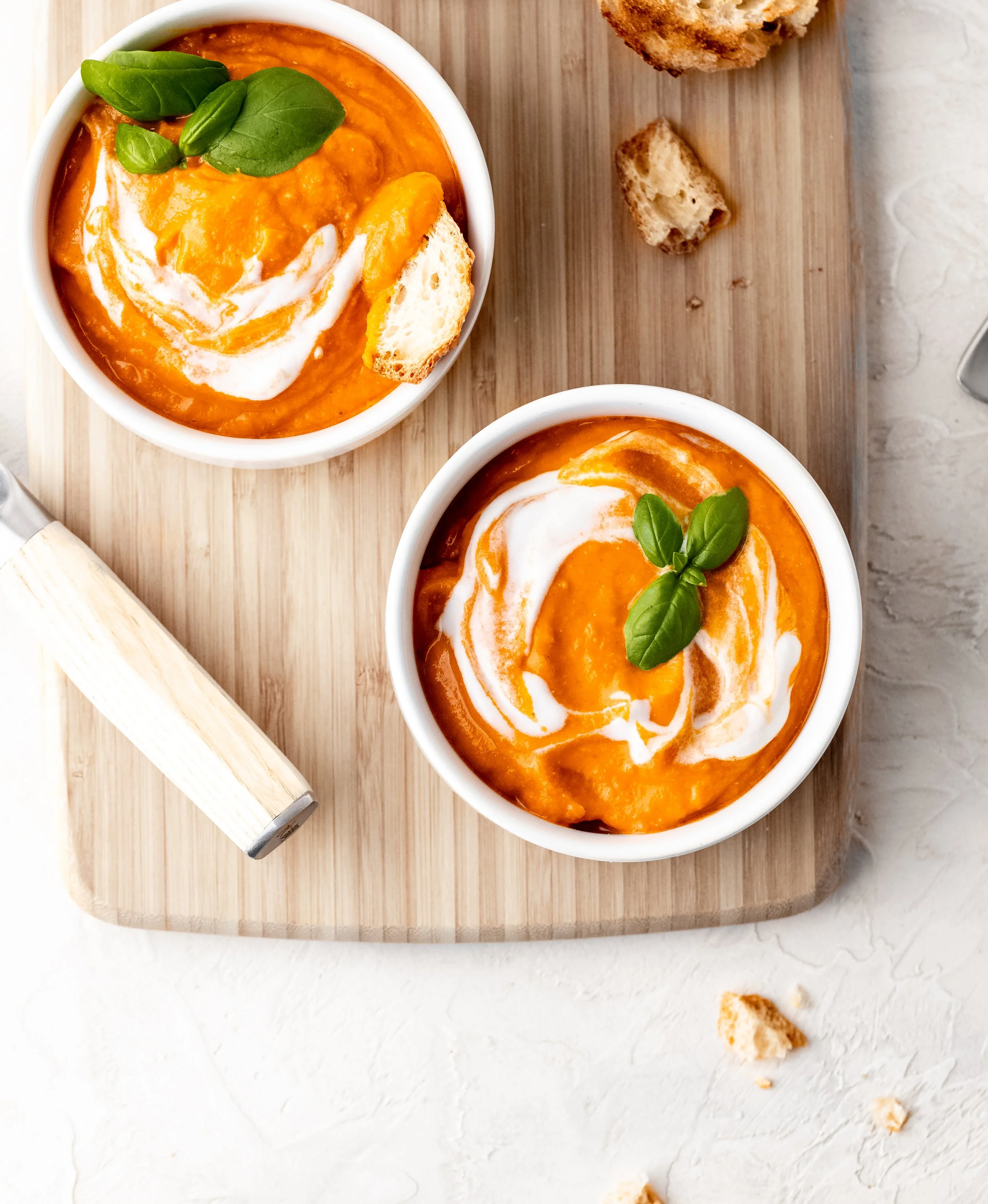 Roast Cherry Tomato &amp; Basil Soup