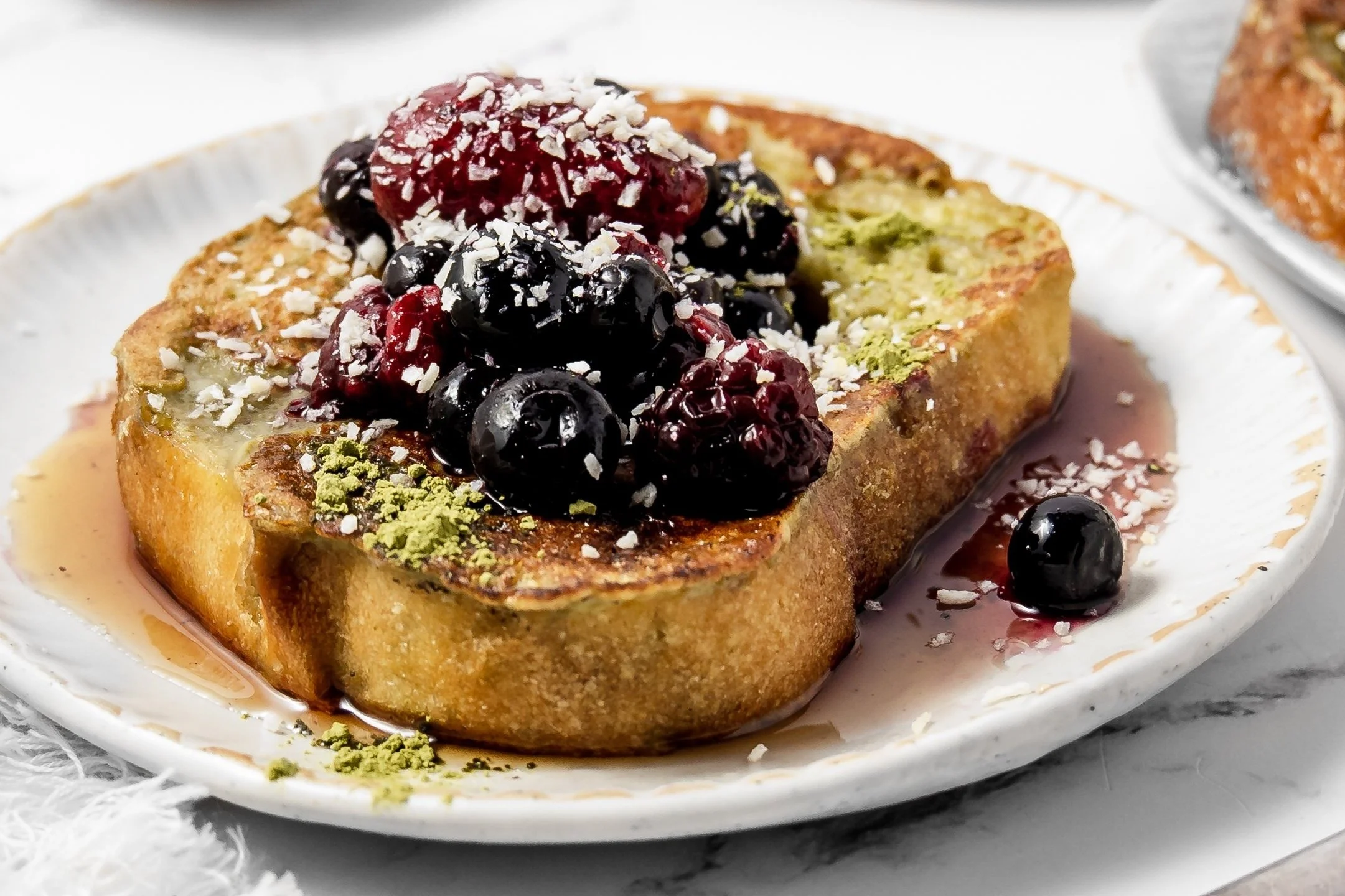 Coconut Matcha French Toast