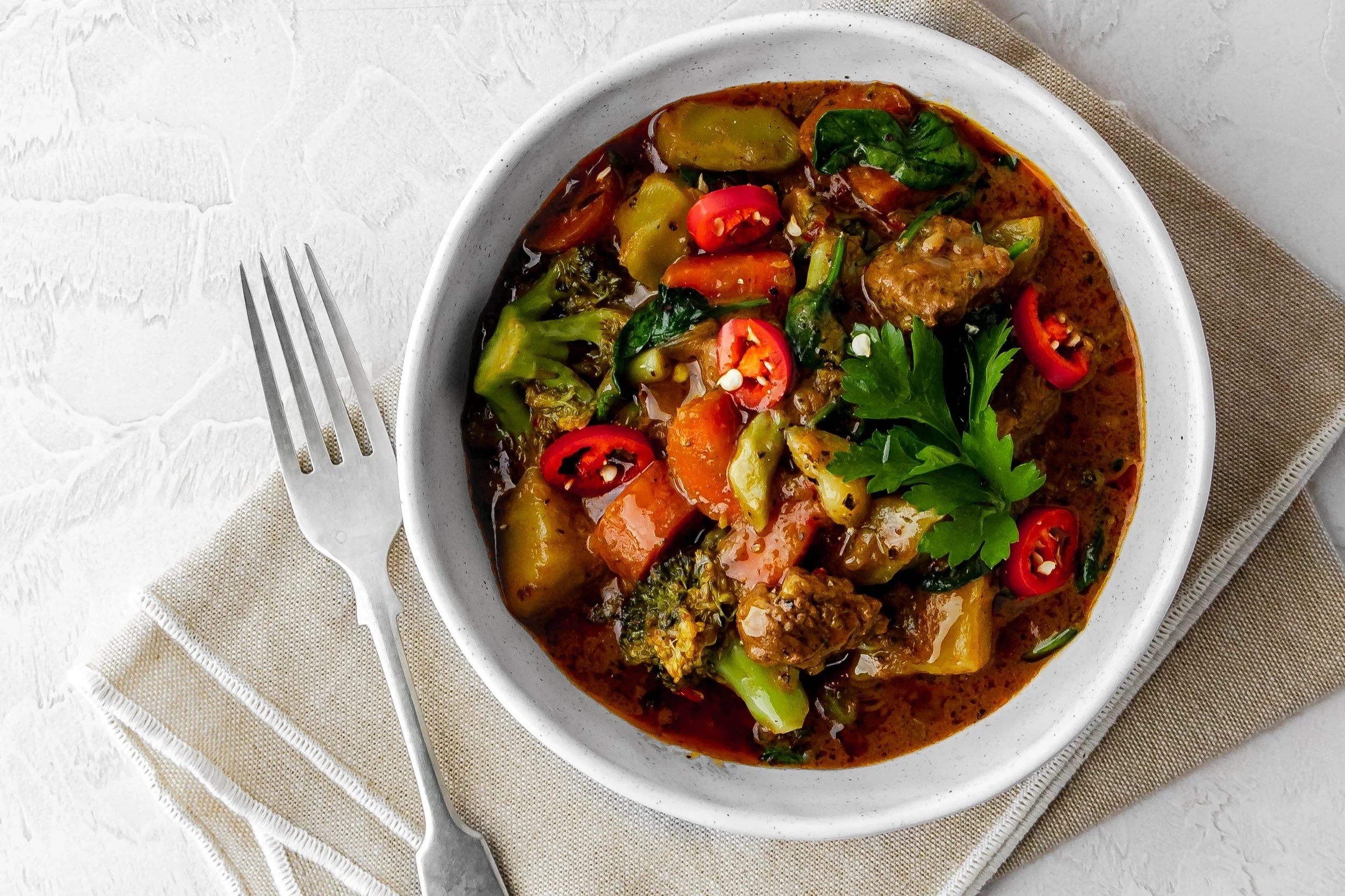 Red Coconut Beef Curry