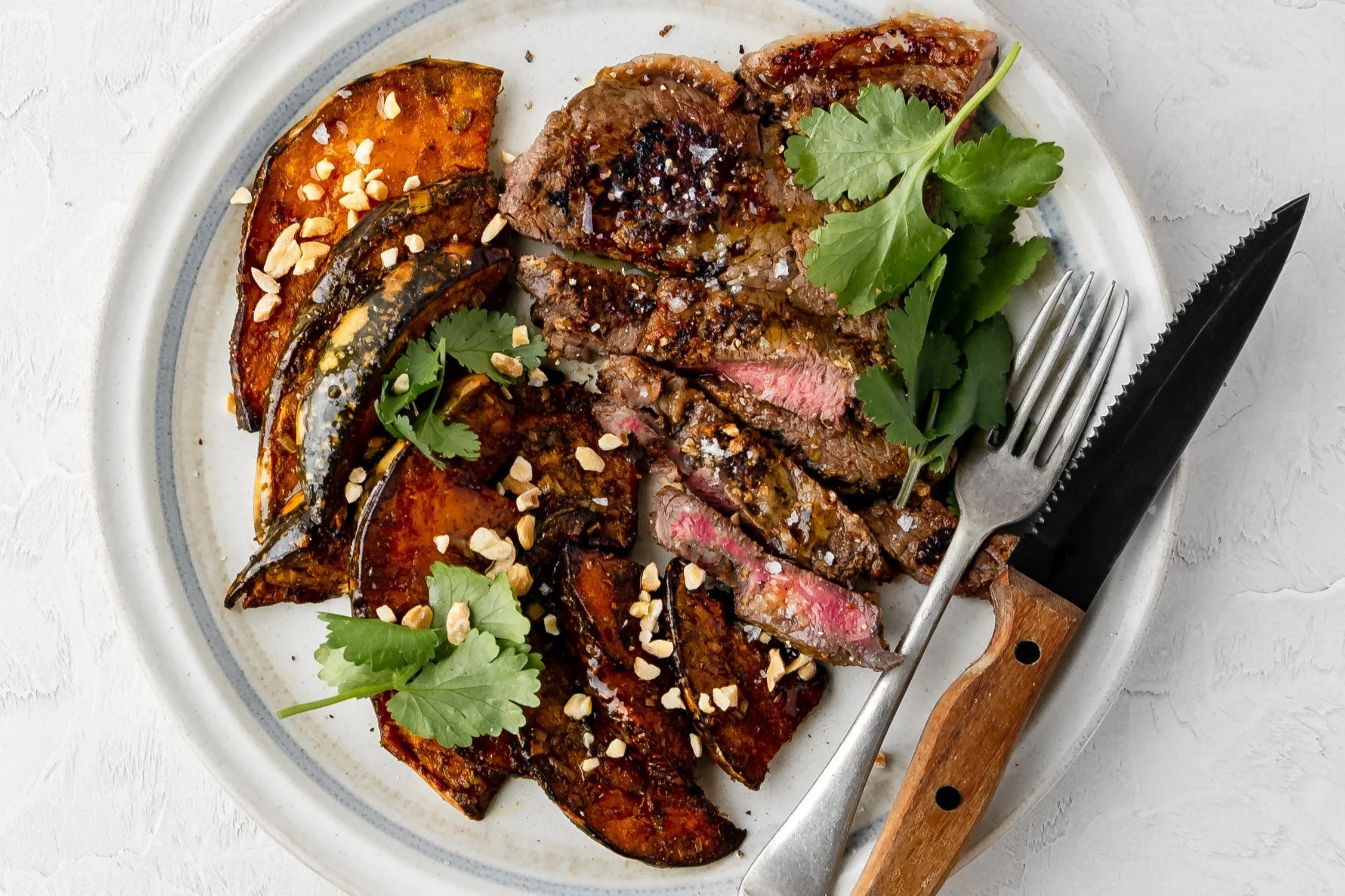 Dijon Rump Steak with Roasted Lemongrass Pumpkin