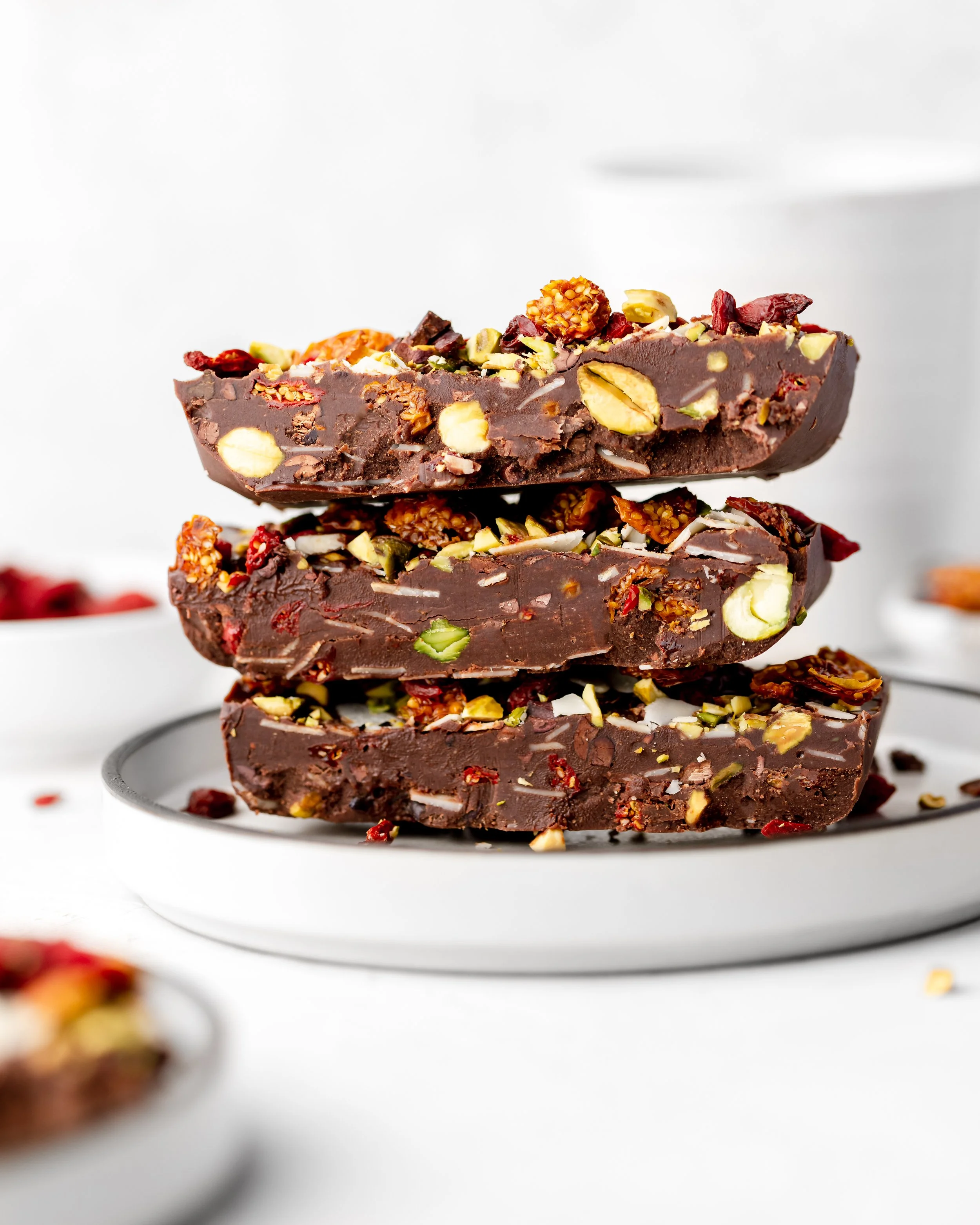 Christmas Chocolate Fruit Nut Bark
