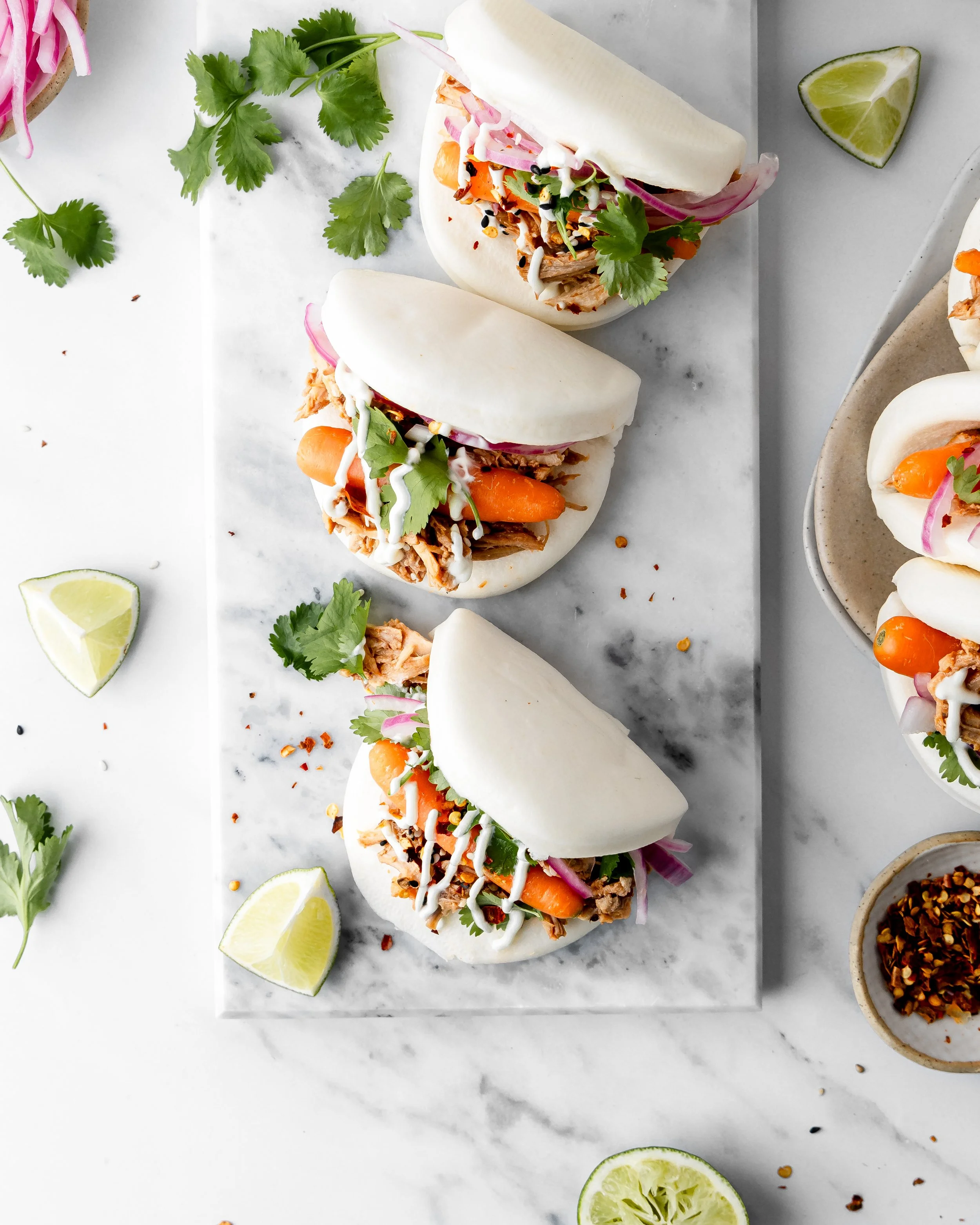 Miso & Maple Pulled Pork & Carrot Bao Buns