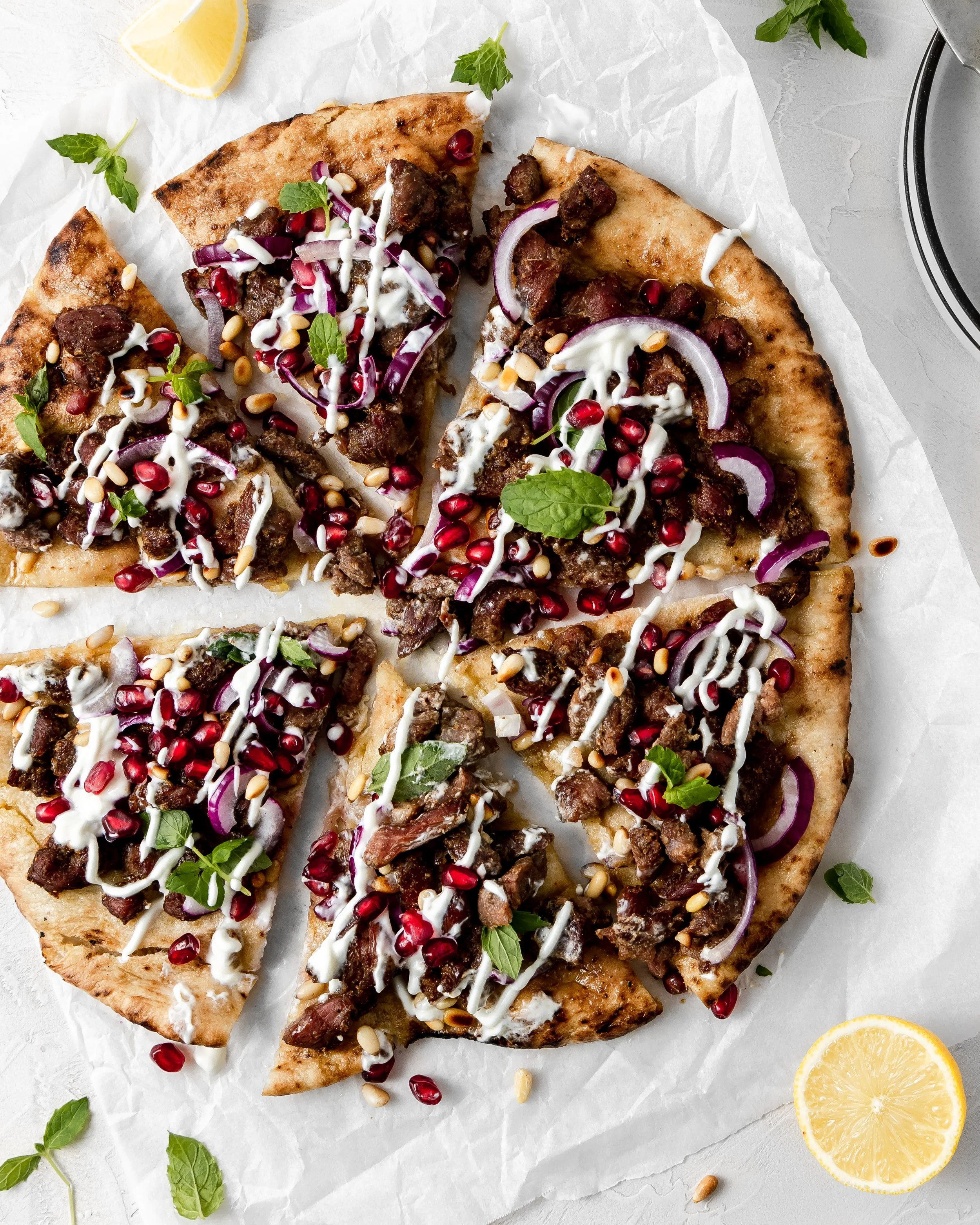 Lamb Mint & Pomegranate Pizza