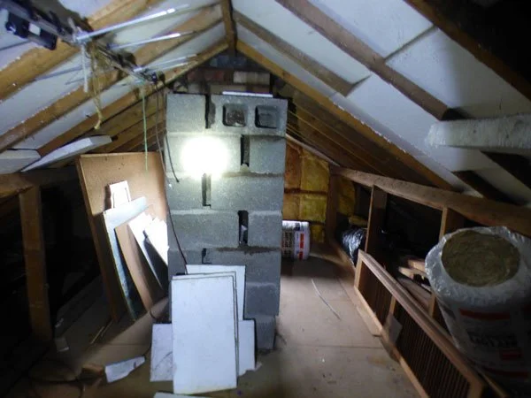 Bandon - Poorly built chimney shaft within attic