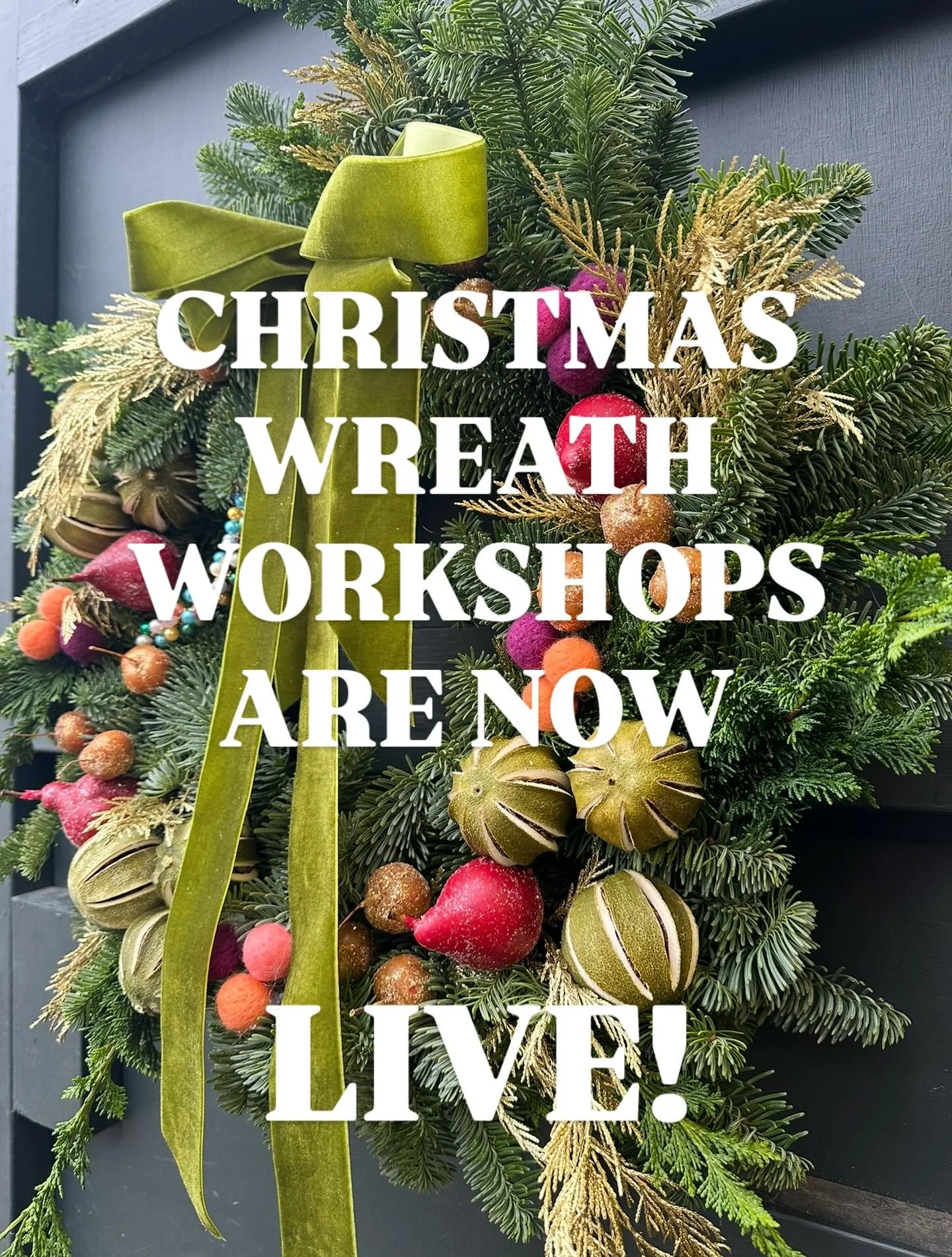 WREATH WORKSHOPS 2025 ✨✨✨

I&rsquo;m so pleased to be bringing my popular Christmas wreath workshops back to Walton-on-Thames this Christmas. 

Running on 1st, 2nd, 3rd, 4th and 5th December from 7-9pm; there&rsquo;s a space with your name on it!

Vi