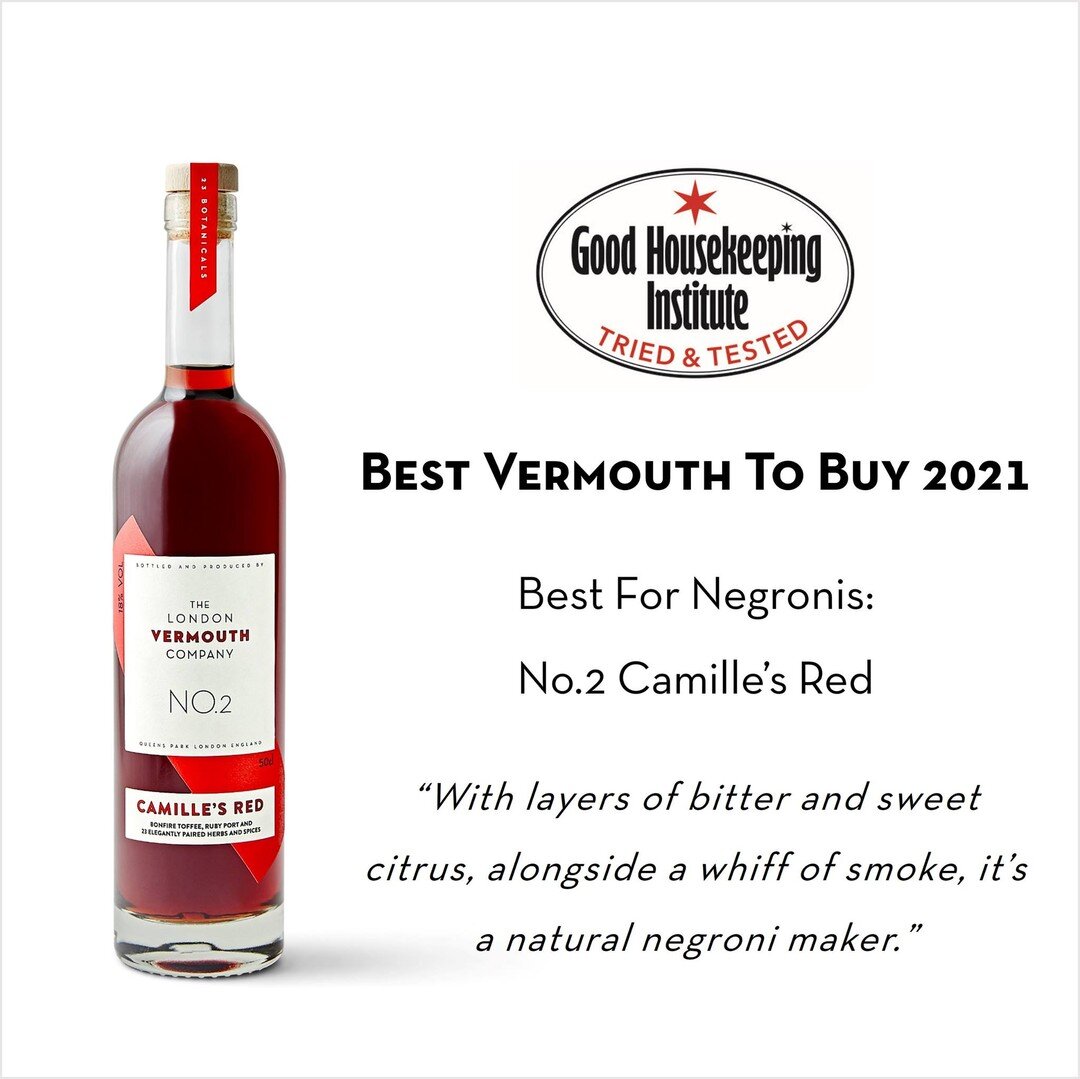 We are pleased to announce that in this year's vermouth lab test, the Good Housekeeping Institute recommended our No.2 Camille's Red as &quot;Best Vermouth for Negronis&quot;.

The test involved a panel of 10 WSET-trained experts and consumers with e