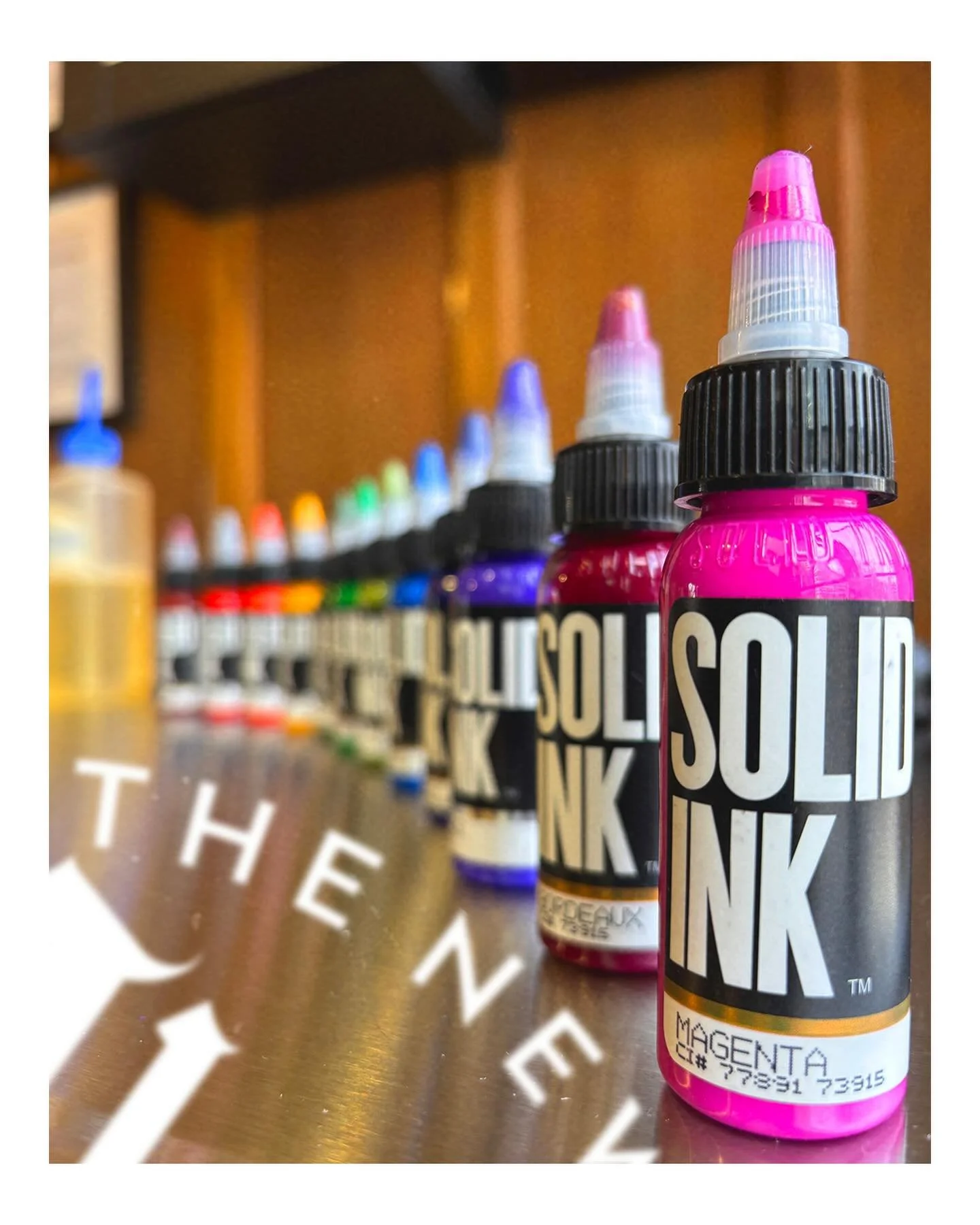 Proudly selling all your favorite @solidinkcolors! 

Have a color you love but not certain we have? Leave us a comment or DM and we will let you know! 

We are always looking to grow our inventory and want to hear directly from you!! 👋 

#tattoo #su
