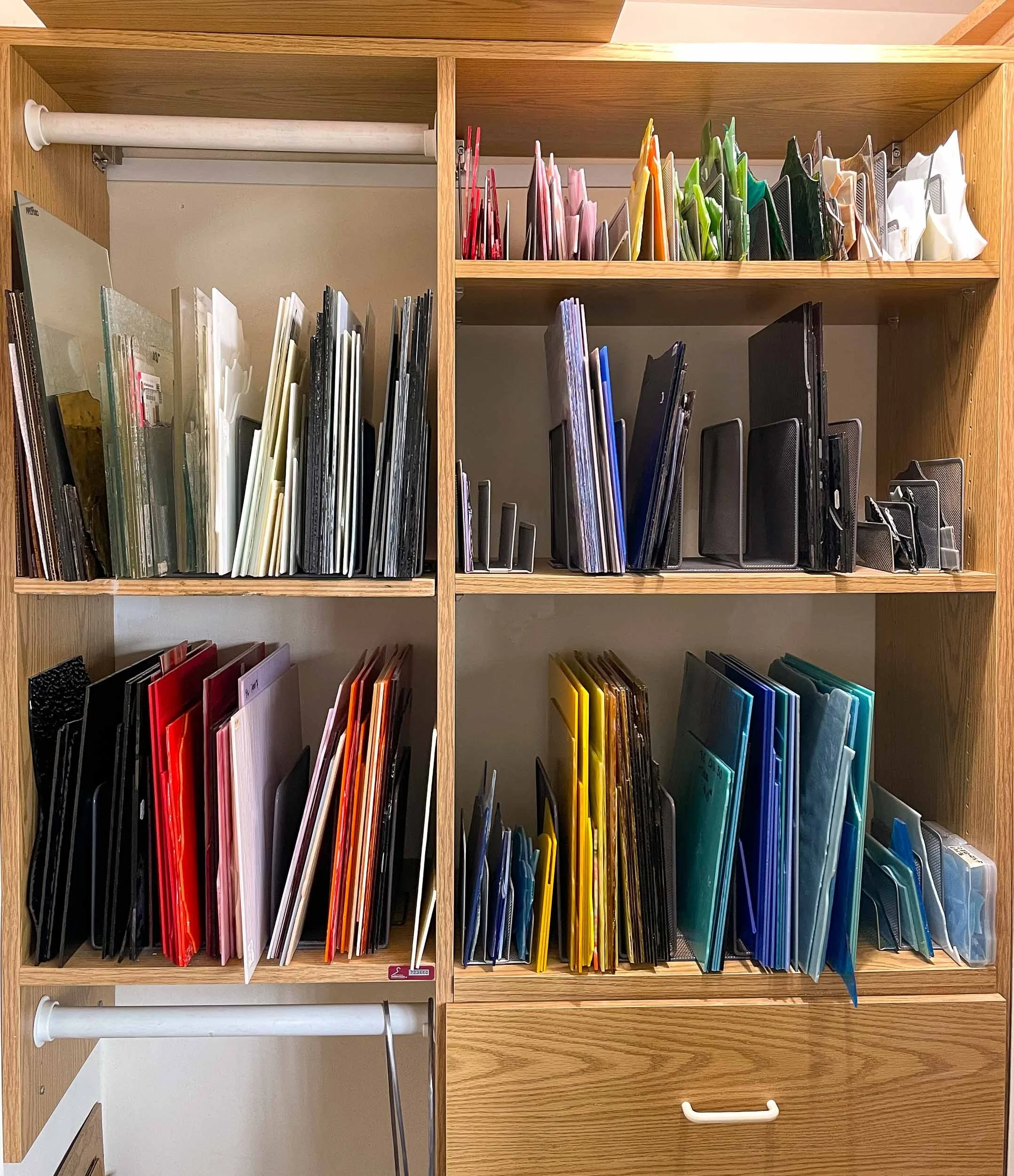 Storing Stained Glass Sheets &amp; Scraps