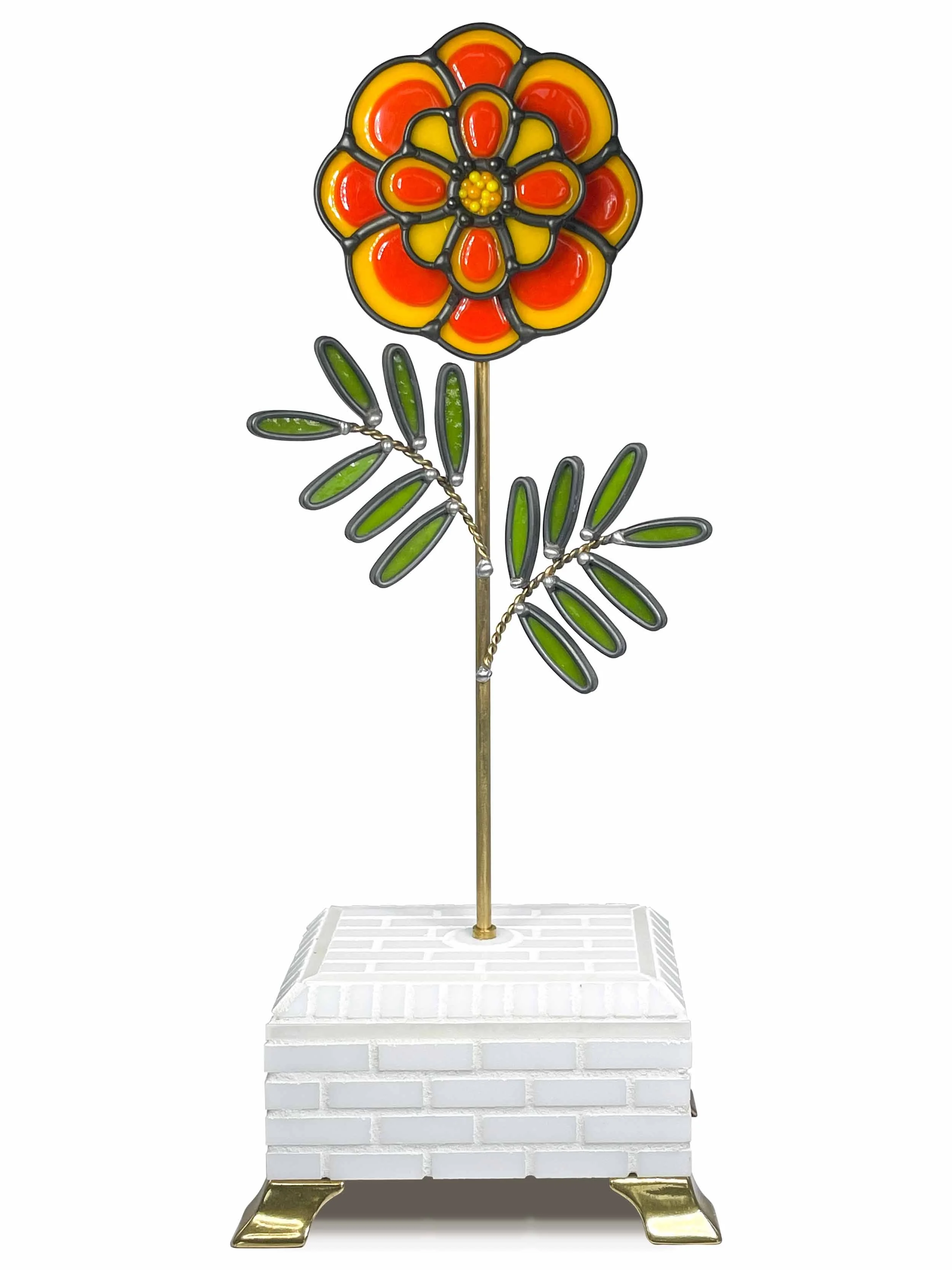 Gilded Greenery | Decorative Marigold Flower Stand