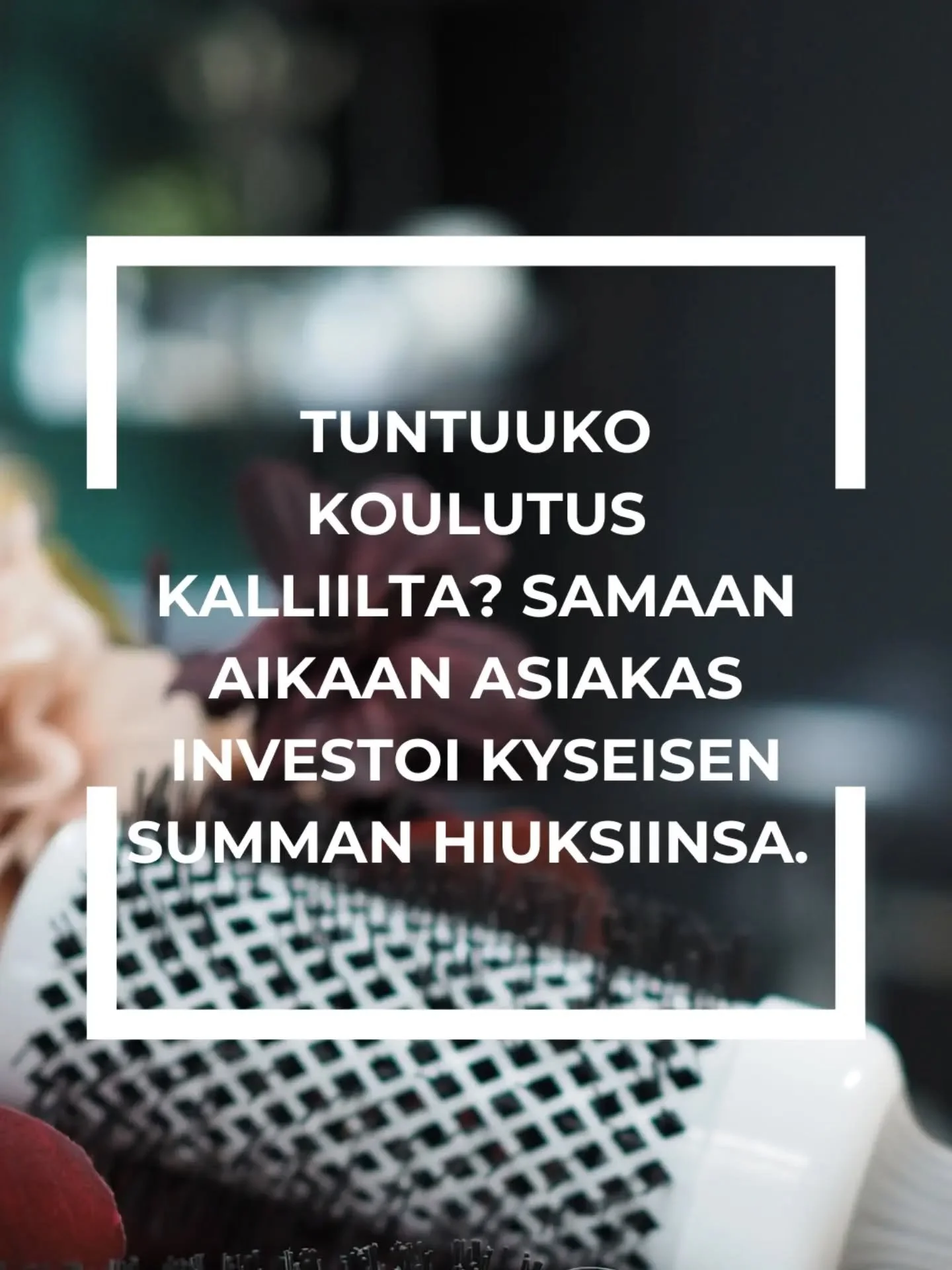 Kouluttautuminen on kuin laittaisi rahaa pankkiin, sill&auml; samaan aikaan sijoitat omaan osaamiseen 💰

Paikoilleen j&auml;&auml;minen voi tulla kalliimmaksi kuin kehitys. 

Vai mit&auml; olet mielt&auml;?

#ecohairhanna #koulutus #yritt&auml;jyys