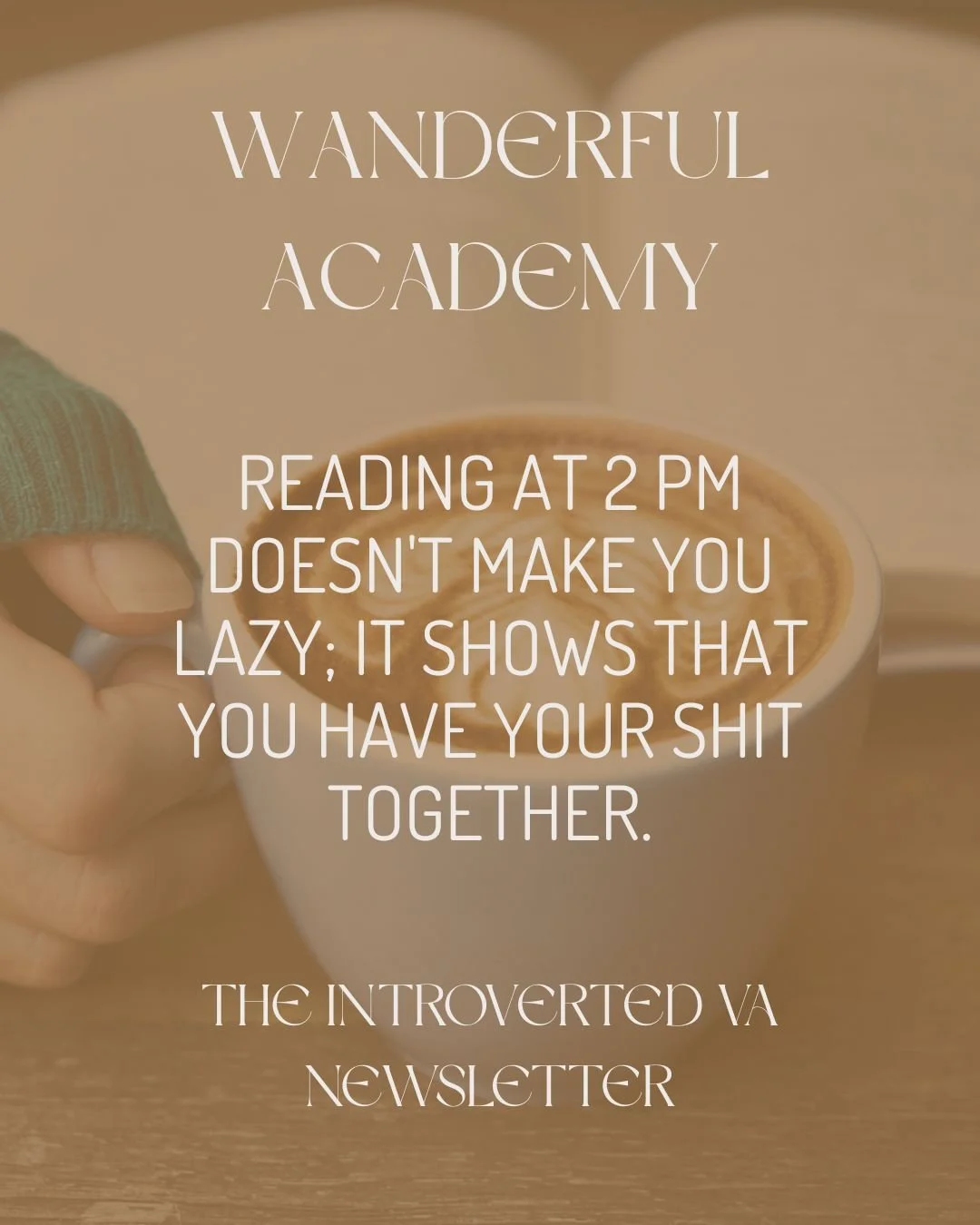 Reading at 2 pm doesn't make you lazy; it showa that you have your shit together