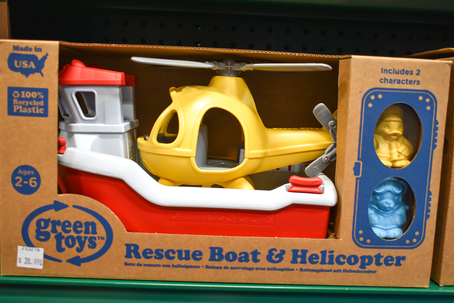 Bateau de sauvetage et hélicoptère - Green Toys