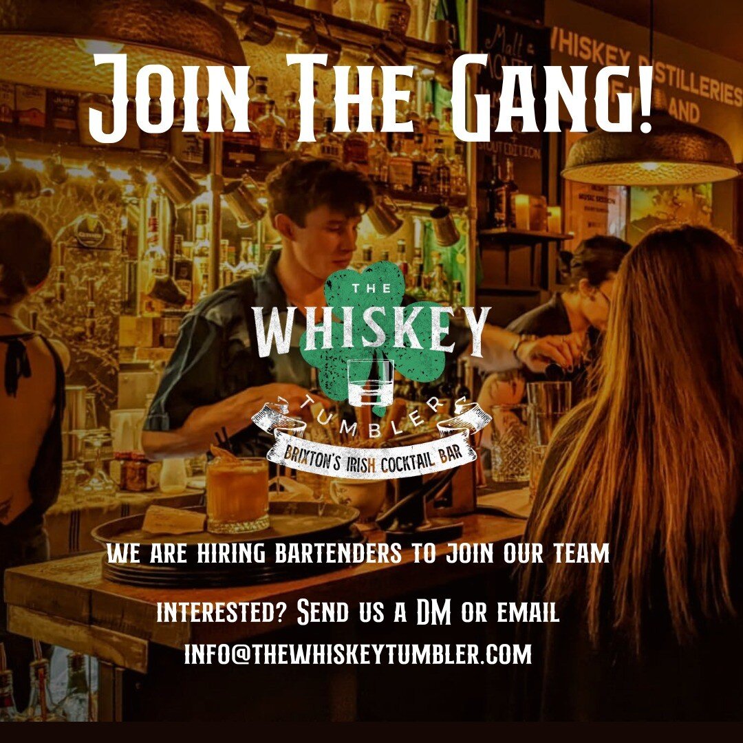 We are hiring full time bartenders to join our team! Interested? Send us a DM or send an email to info@thewhiskeytumbler.com