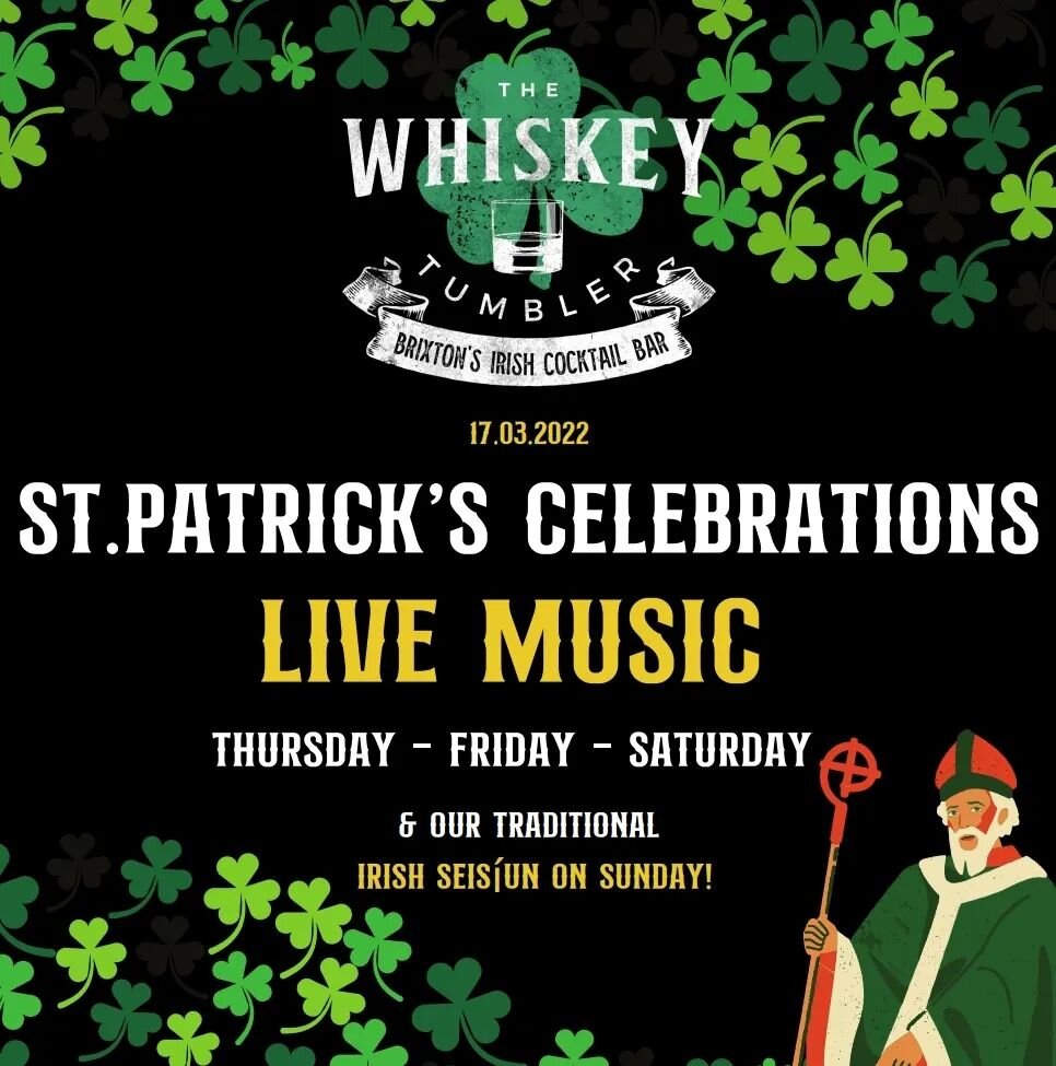 ☘️ IT'S HERE! ☘️

Our favourite time of the year is just around the corner and we aren't happy with just celebrating the one day, we plan to keep the party going across the whole weekend! 

More live music, more cocktail specials, even more great cra