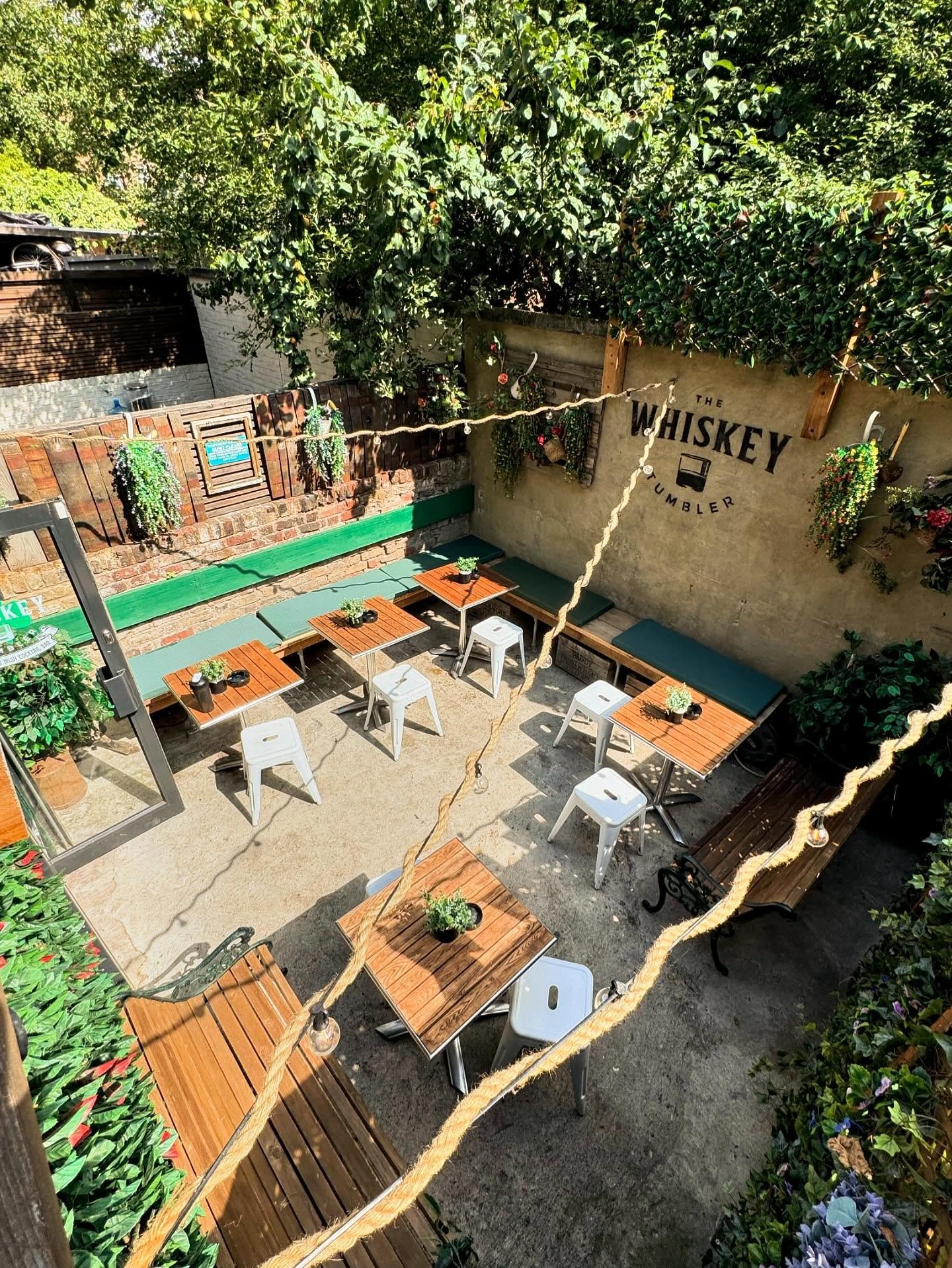 Tucked away behind our walls is our cosy little courtyard garden ☀️

Open every day (weather permitting 🙄) &rsquo;til 8pm so grab your mates, your nan or just treat yourself and come soak up some socially acceptable day drinking in style.

Sl&aacute