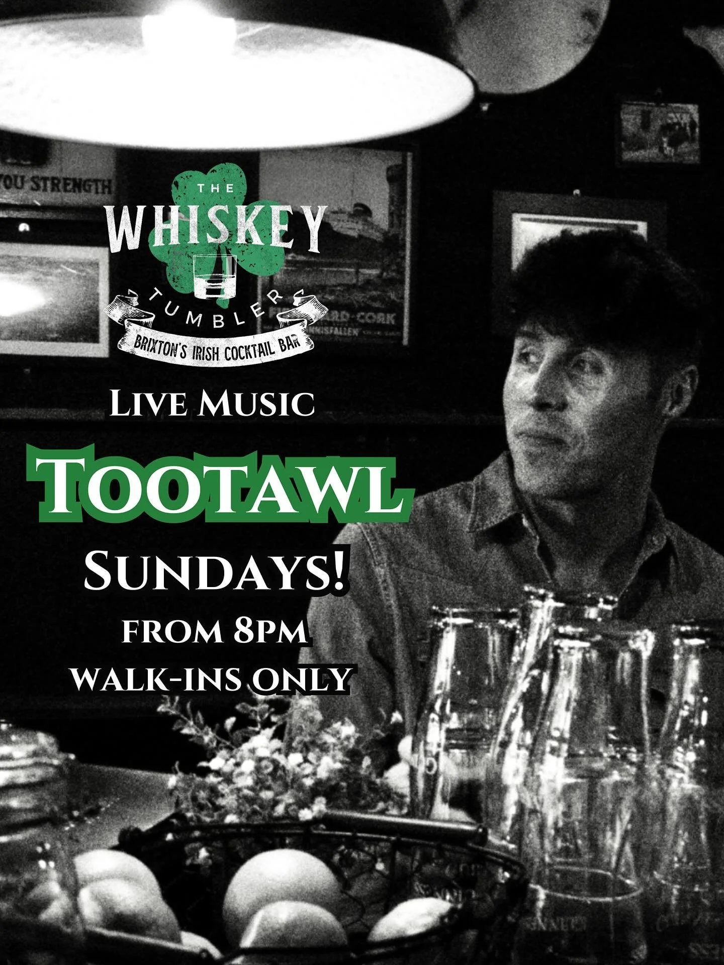 If you didn&rsquo;t know already, we have live music straight after our trad seisi&uacute;n every Sunday!

The talented Irish singer Richard O&rsquo;Gorman aka &lsquo;Tootawl&rsquo; will be performing on Sundays from 7.30pm until late.

Grab a pew an