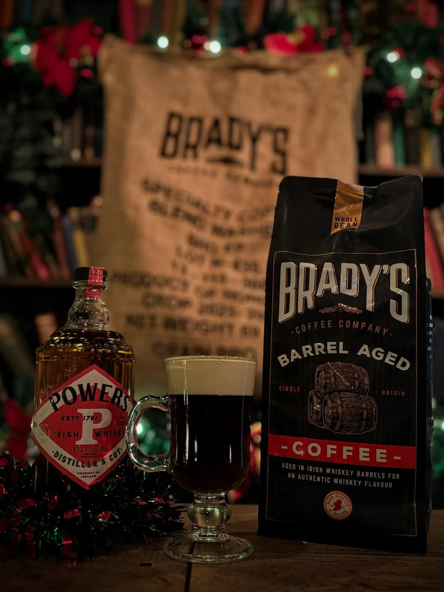 Have you tried our signature Irish coffee yet? 

We blend the bold, spicy kick of Powers Distiller&rsquo;s Cut with Brady&rsquo;s Barrel Aged Coffee all the way from Co. Wicklow, bringing deep caramel, oak and roasted magic together.

Irish comfort, 