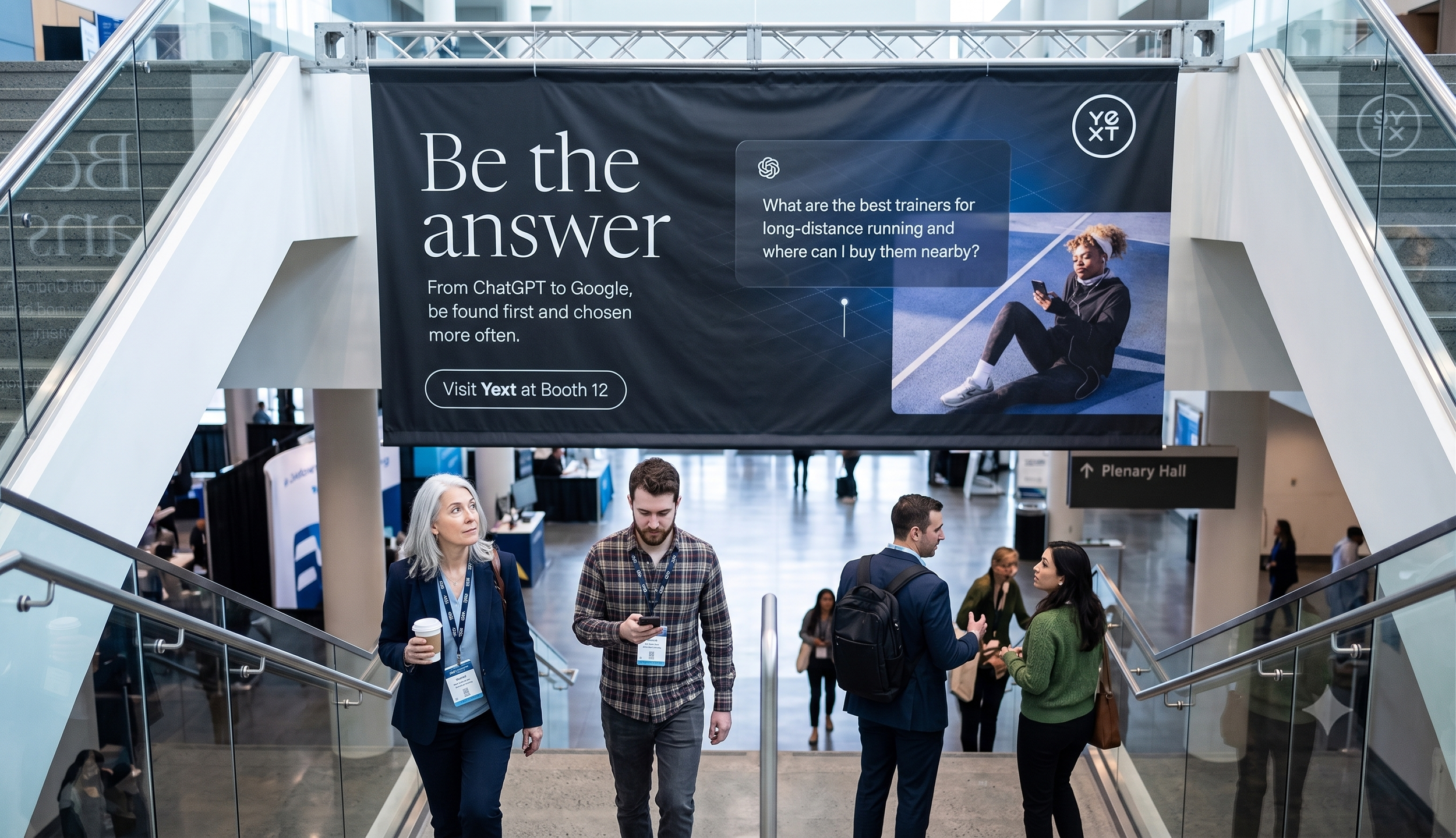 Stairwell Banner for BrightonSEO Conference