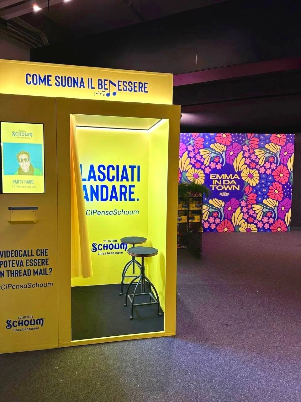 Cabina Photo Booth Shoum all'after party del tour di Emma Marrone