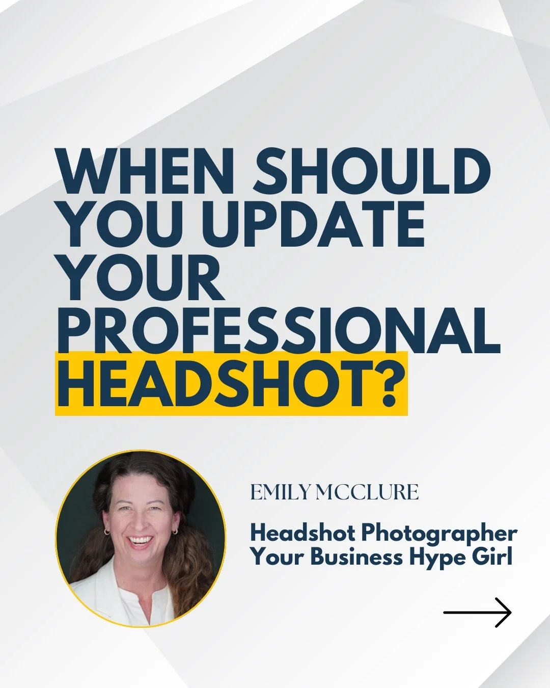 HMM | I often get asked,&nbsp;&ldquo;When should I update my headshot?&rdquo;
My answer: when it no longer looks like you.

Your headshot is often the first impression, before meetings, emails, or intros ever happen.  So if you&rsquo;re asking the qu