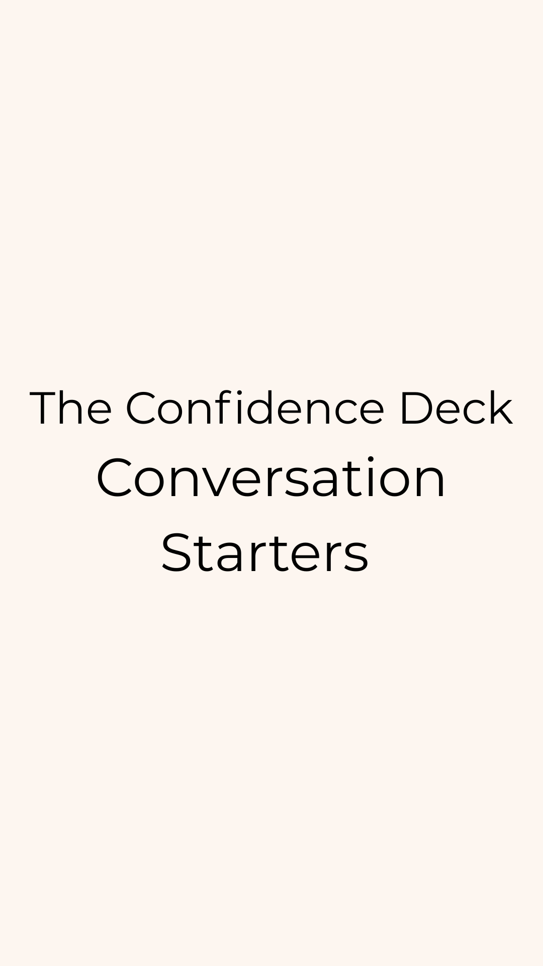 TCD Conversation Deck