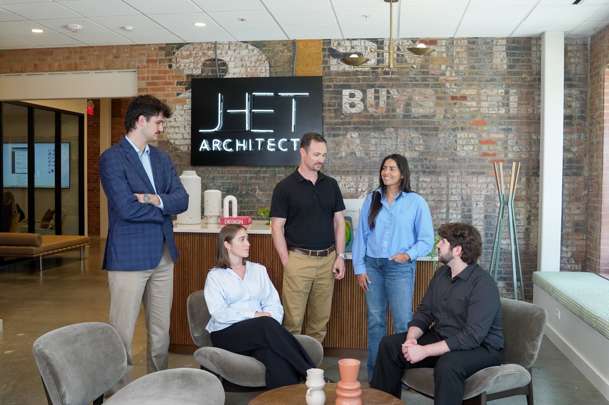 Architects working together at JHET in Deep Ellum in Dallas 